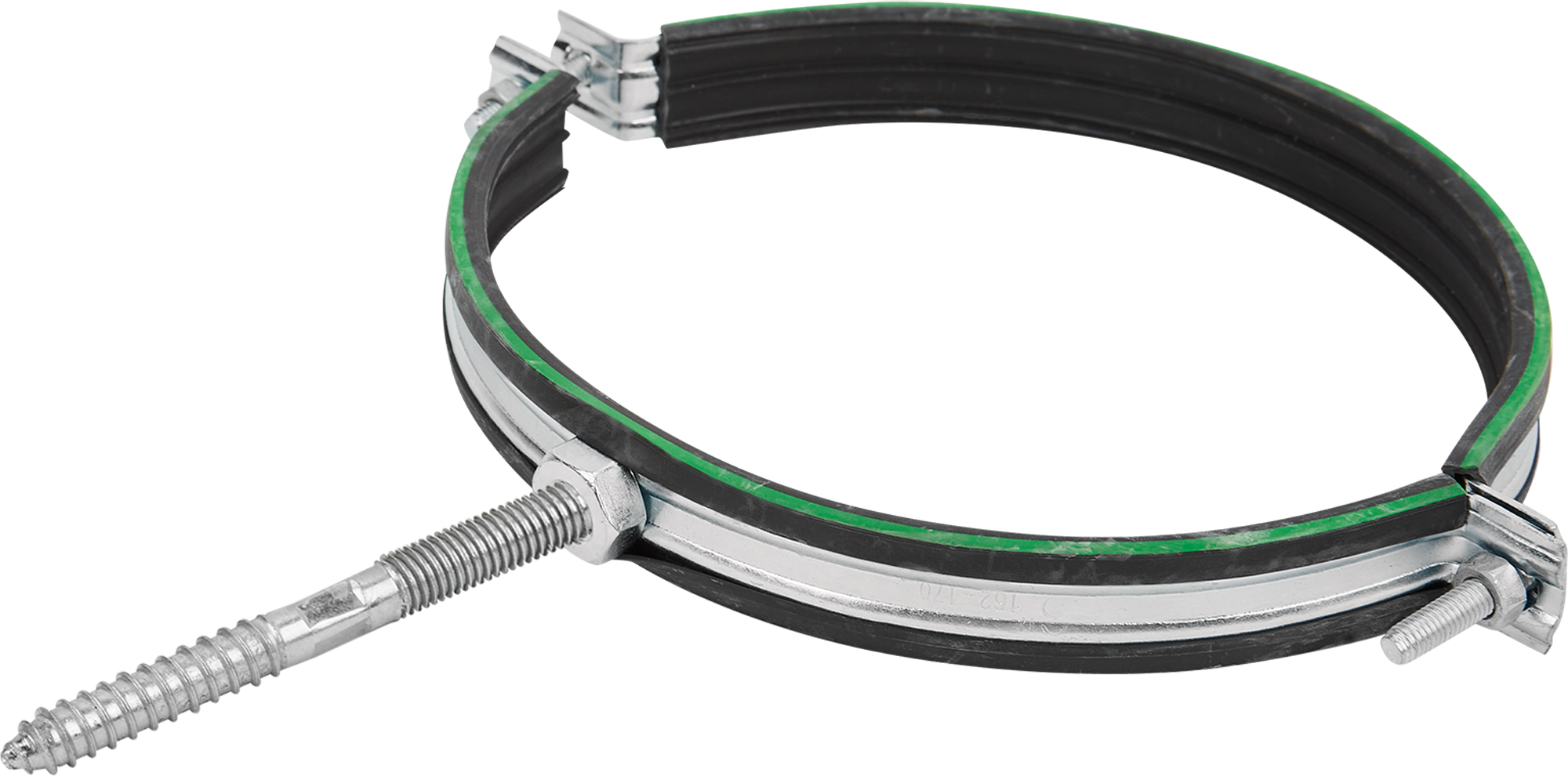 Хомут для труб Mayer 8" ø207-219 мм со шпилькой 10x100 и дюбелем гайка М10