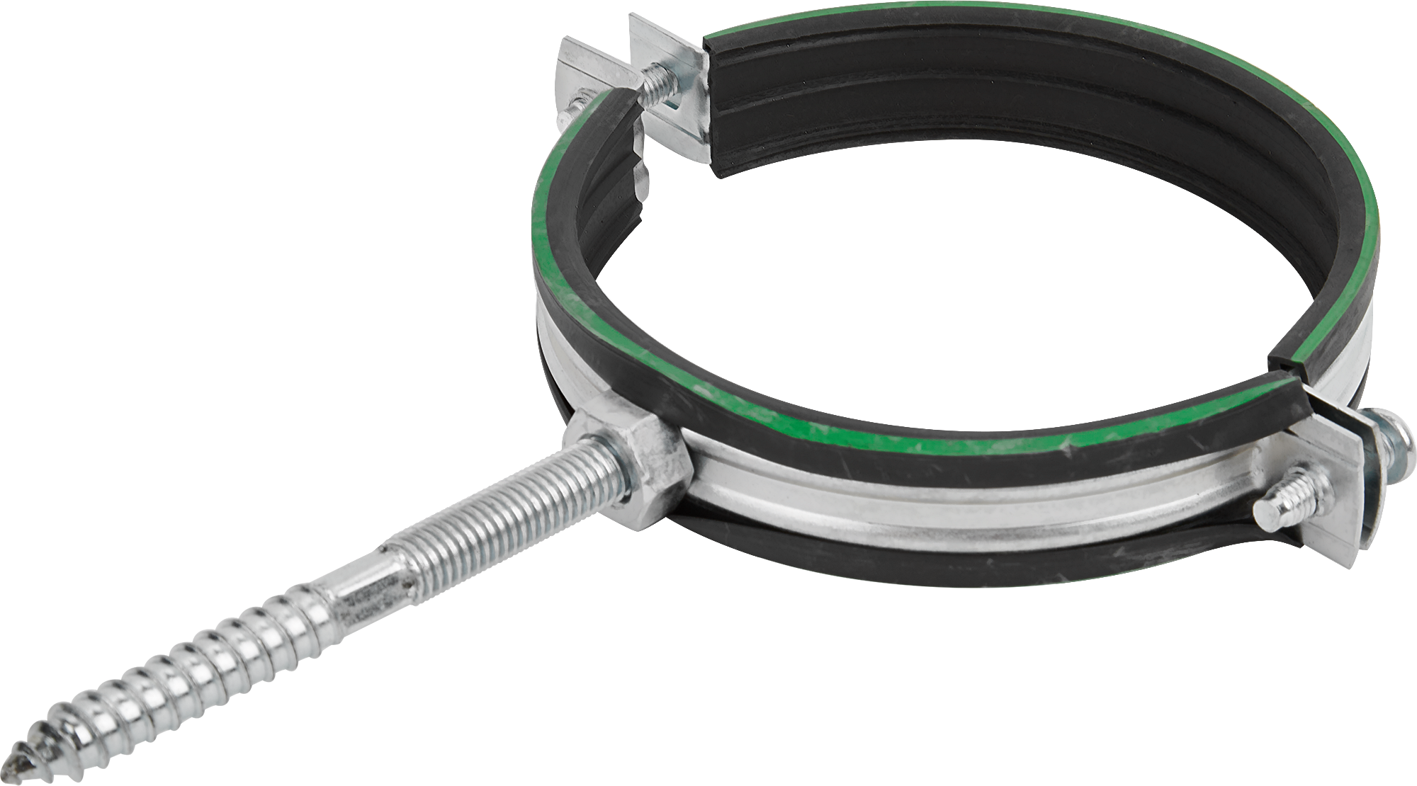 Хомут для труб Mayer 3 1/2" ø99-102 мм со шпилькой 10x100 и дюбелем гайка М10