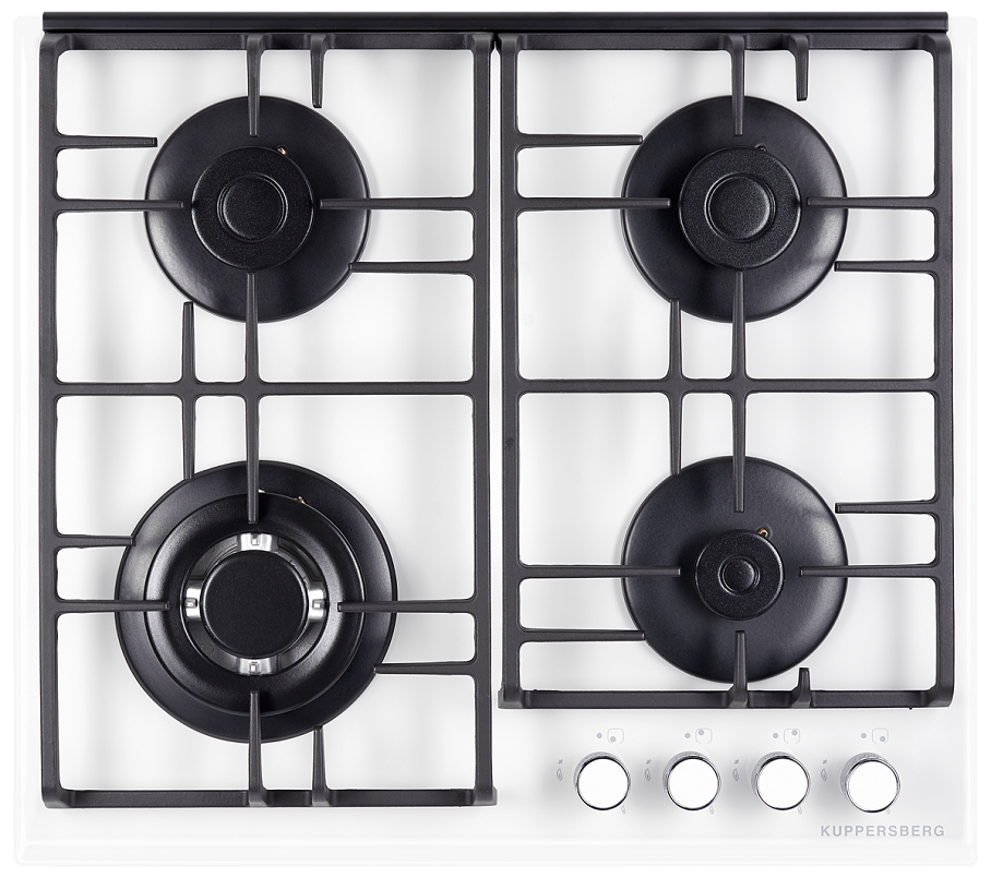 Изображение товара Газовая варочная панель Kuppersberg FQ 63 W 59 см 4 конфорки цвет белый