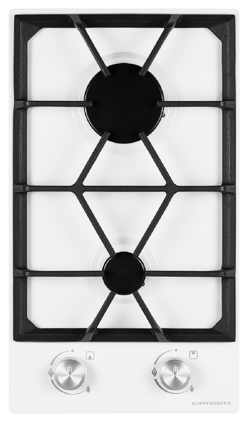 Изображение товара Газовая варочная панель Kuppersberg FS 32 W 2 конфорки белый металл компактная