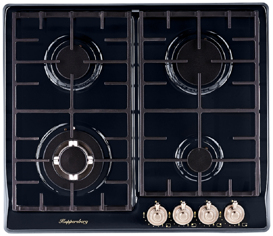 Изображение товара Газовая варочная панель Kuppersberg FV6TGRZ ANT 58 см 4 конфорки цвет серебряный