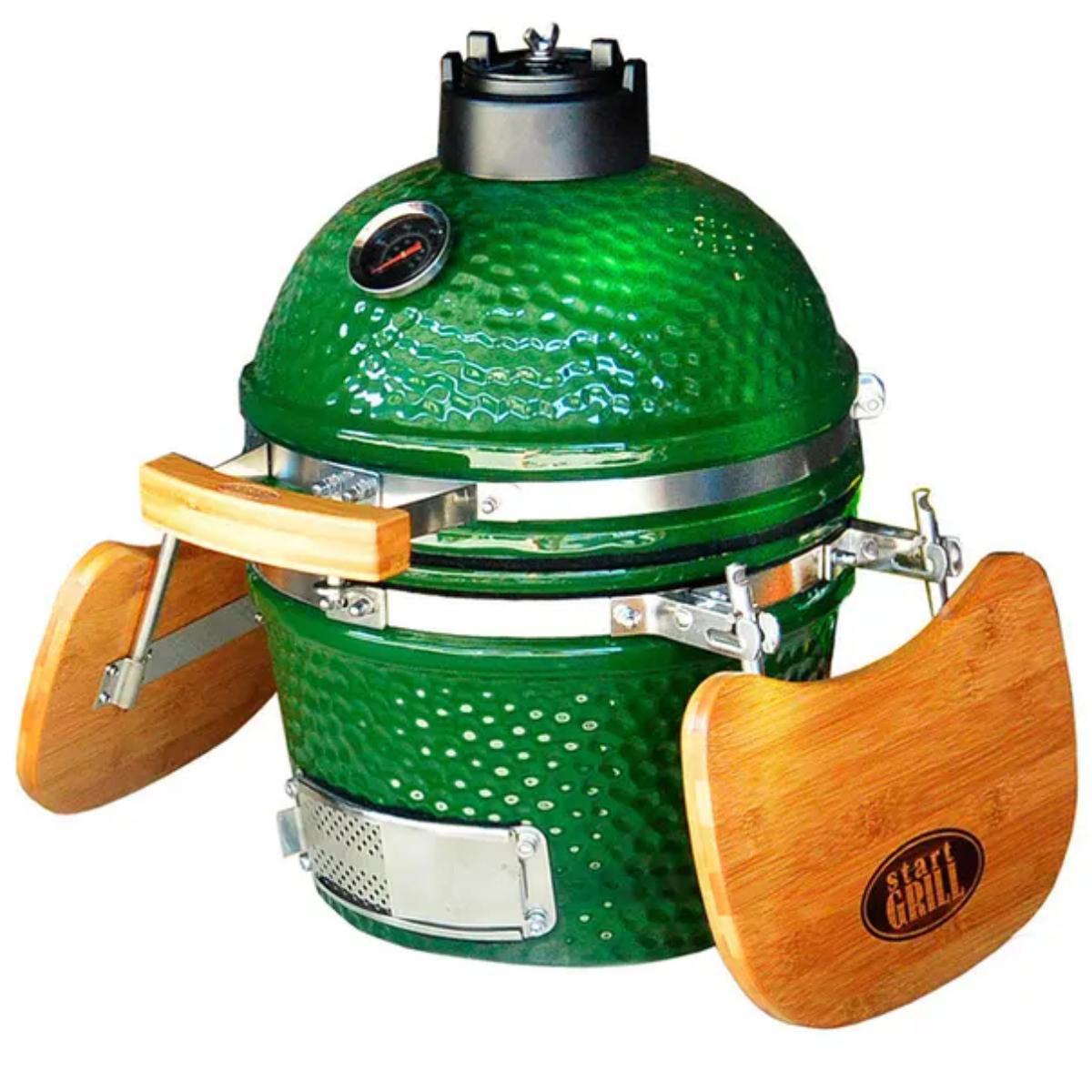 Изображение товара Гриль керамический Start Grill SKL12_Z 12 зеленый с термометром Изображение товара Гриль керамический Start Grill SKL12_Z 12 зеленый с термометром