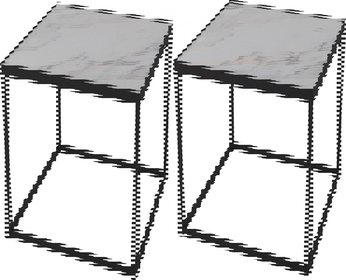 Изображение товара Журнальный столик Калифорния 60x60 см белый в стиле лофт