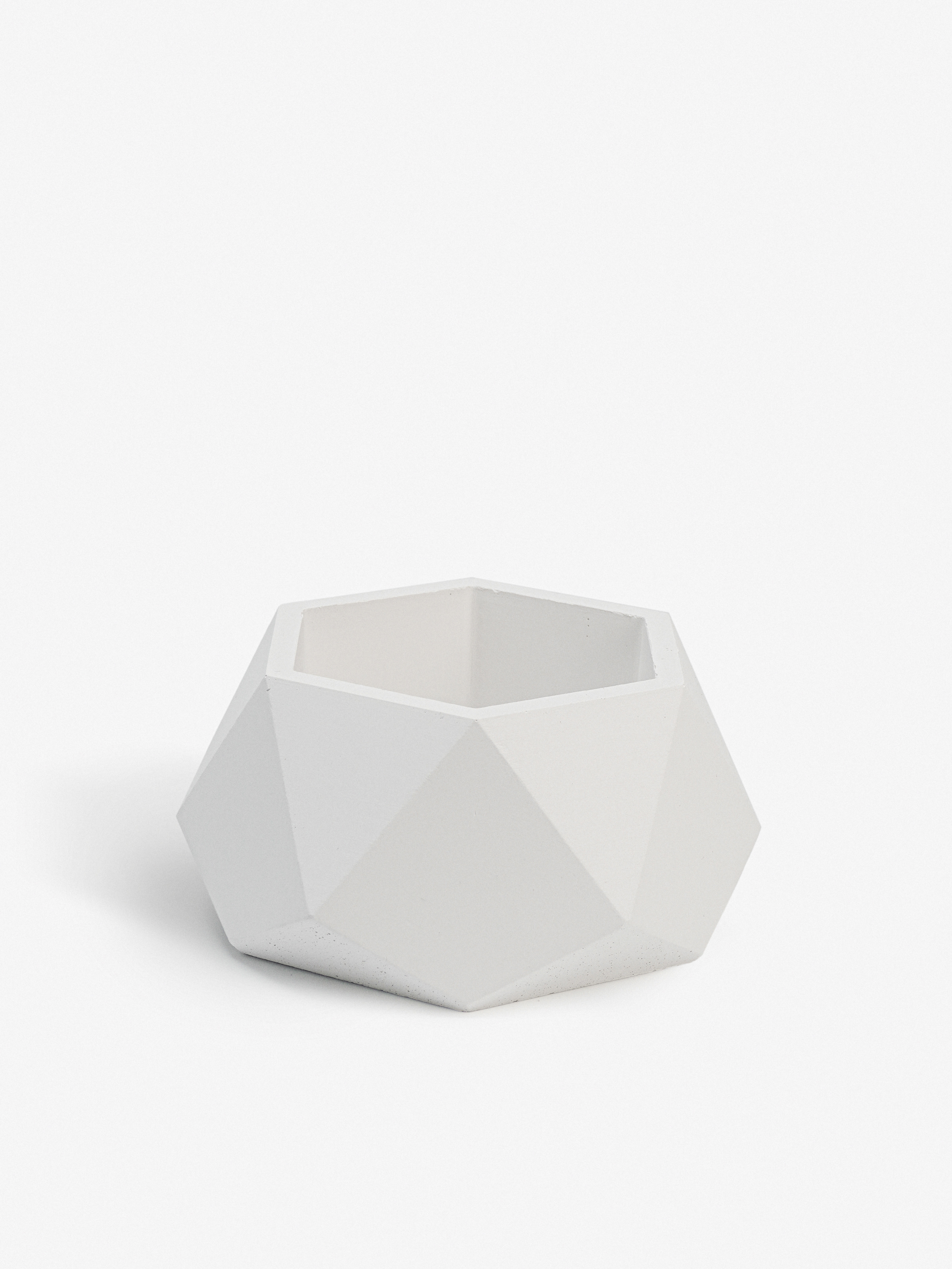 Изображение товара Кашпо Villermo "Бриллиант" для суккулентов, гипс, белое