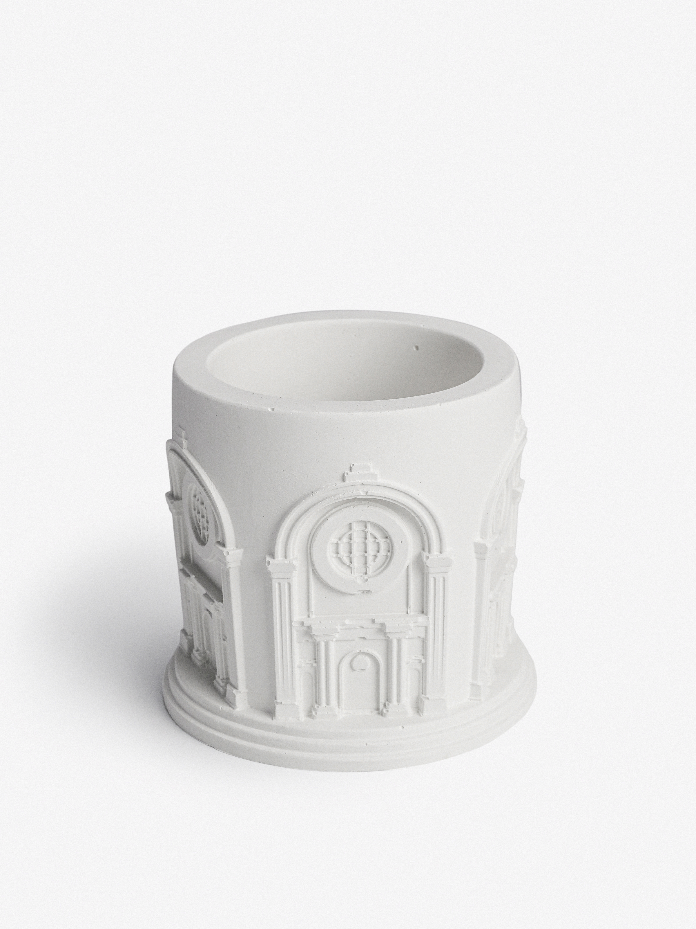 Изображение товара Кашпо Villermo "Двери" для суккулентов, гипс, белый