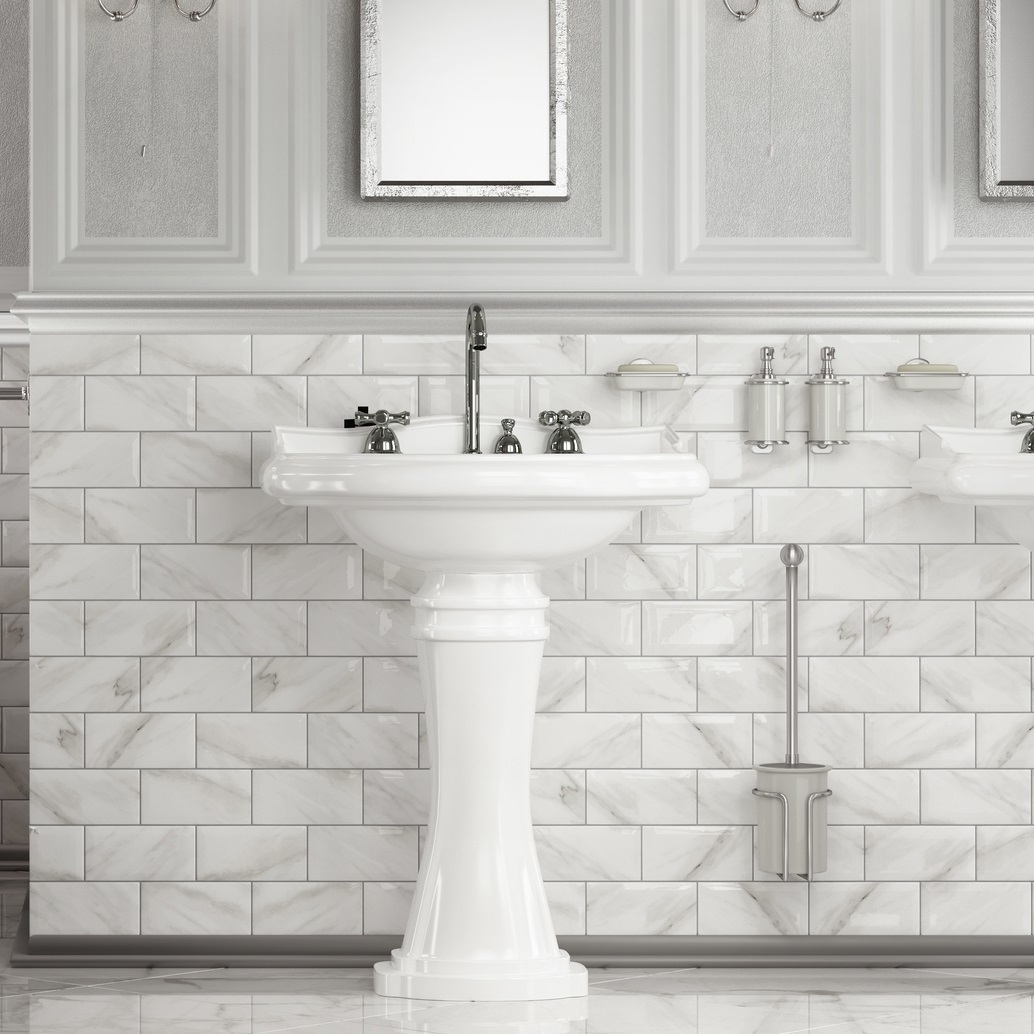 Изображение товара Настенная керамическая плитка Kerama Marazzi Фрагонар 7.4x15 см белая