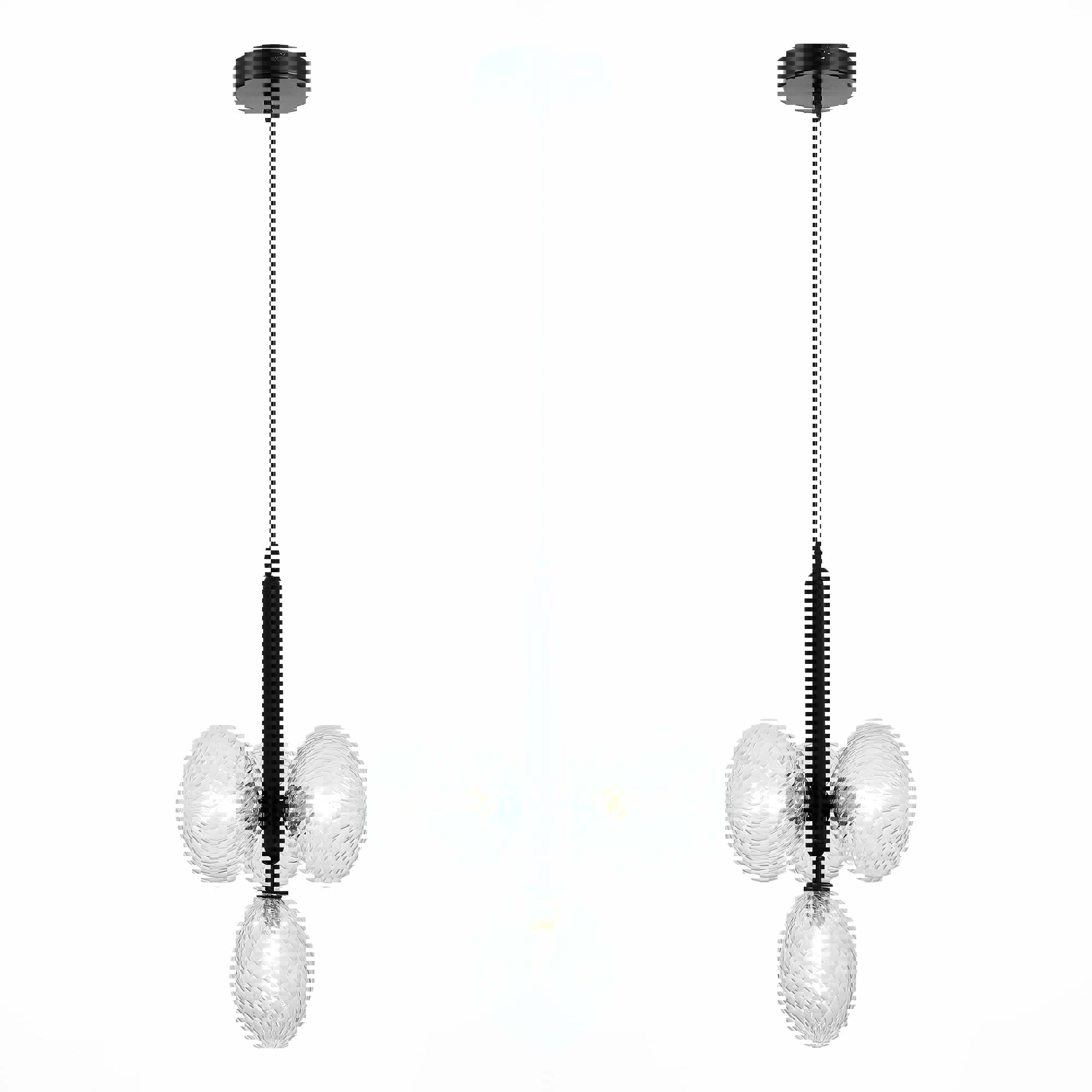 Изображение товара Люстра подвесная светодиодная EVOLUCE SLE220343-04 стиль modern черный стекло