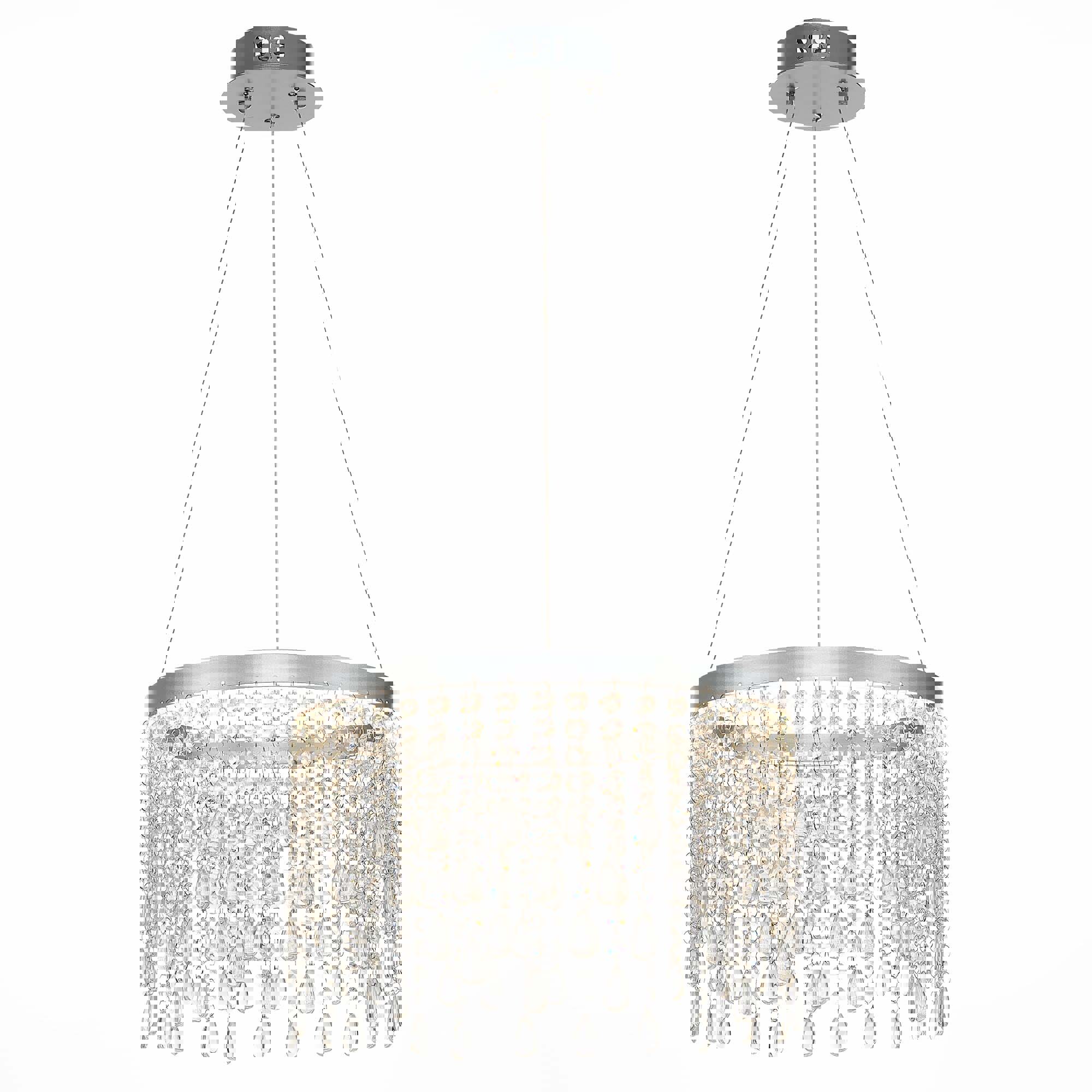 Изображение товара Люстра подвесная светодиодная ST LUCE SL6201.103.24 8 м² нейтральный белый свет цвет серебряный