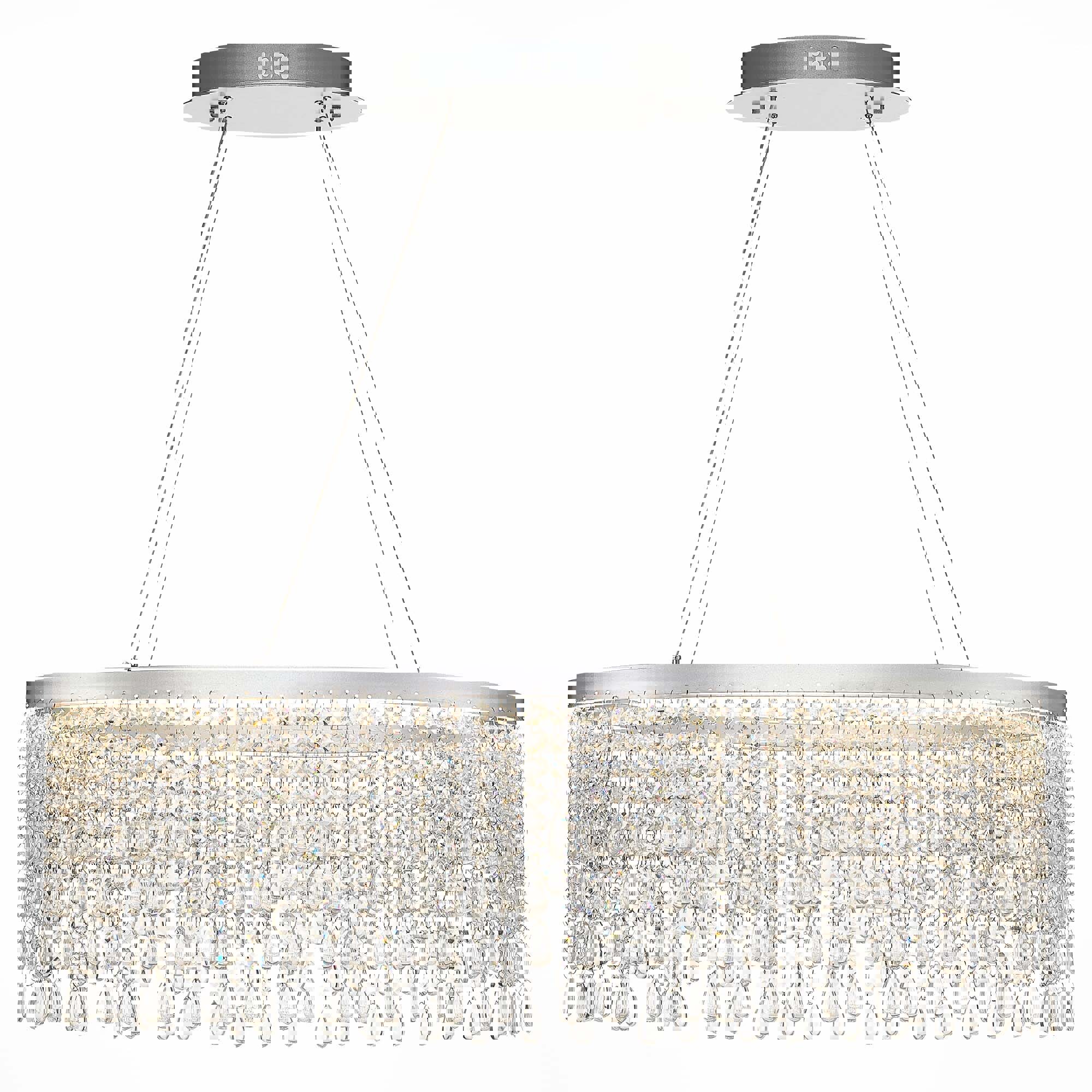 Изображение товара Люстра подвесная светодиодная ST LUCE SL6201.103.37 12 м² нейтральный белый свет цвет серебряный