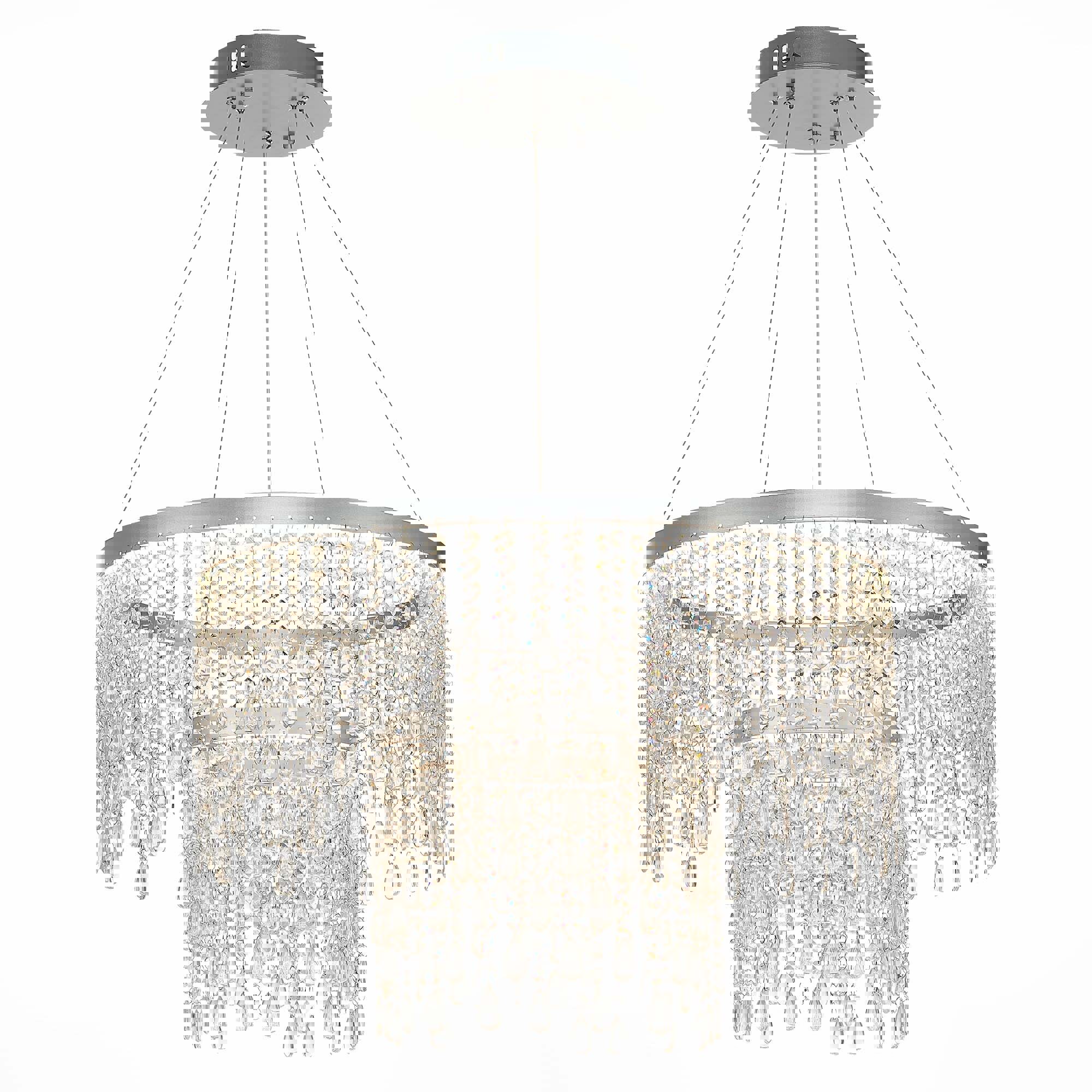 Изображение товара Подвесная светодиодная люстра ST LUCE SL6201.103.55 серебристая 19 м²