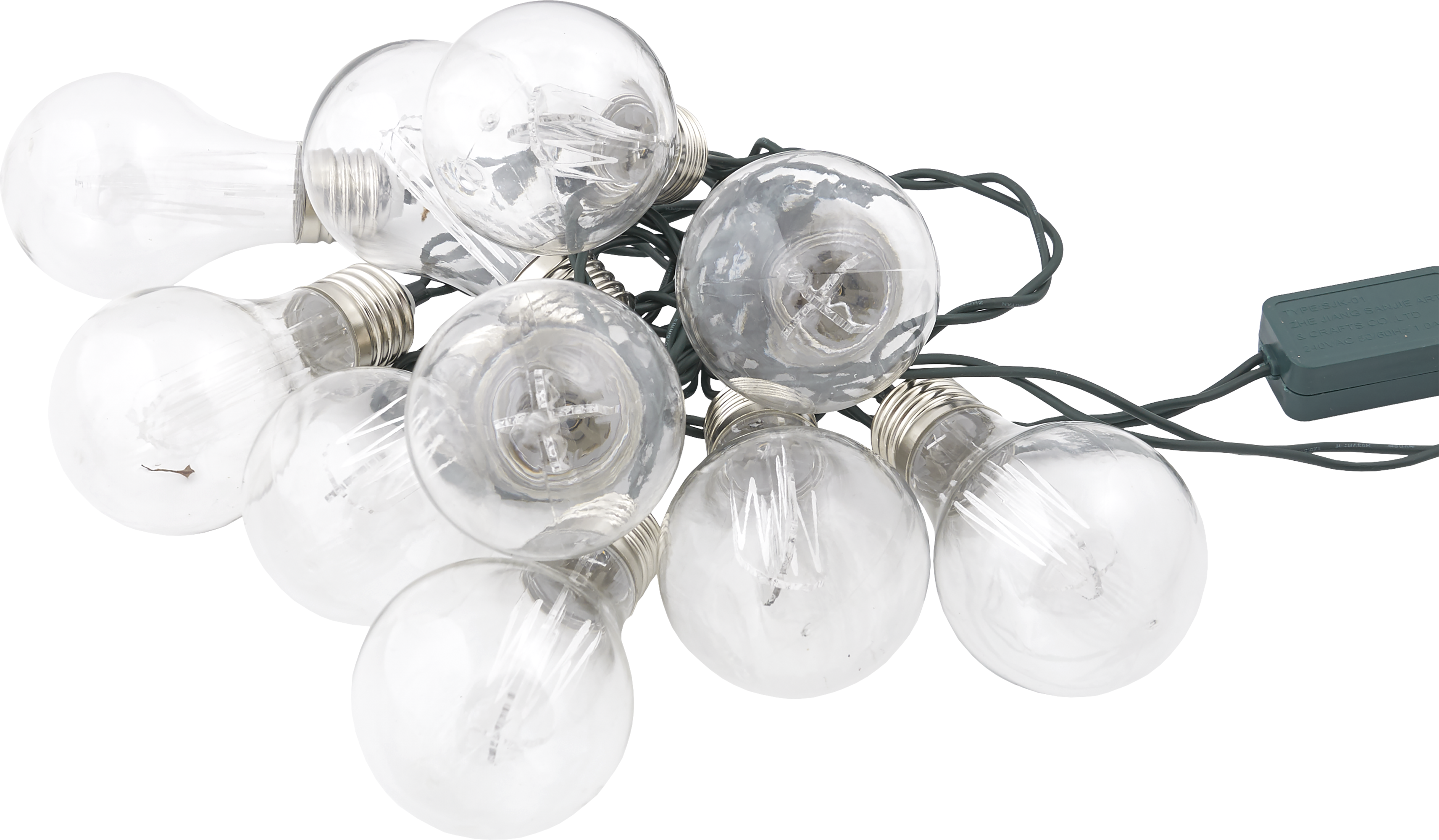 Изображение товара Электрогирлянда комнатная 1.8м 10 ламп теплый белый свет