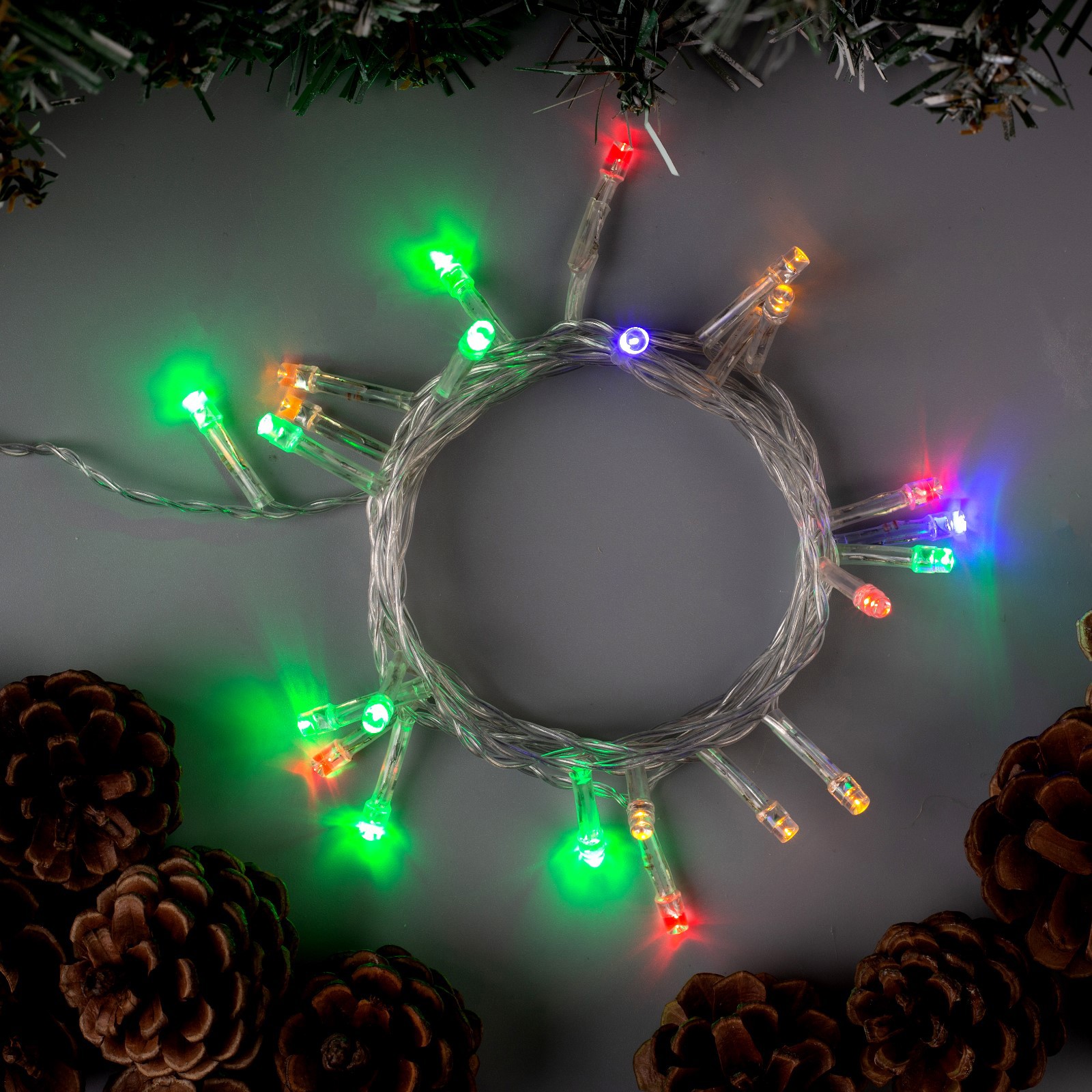 Изображение товара Электрогирлянда комнатная Luazon Lighting 2.5 м 25 LED цвет RGB мерцание IP20