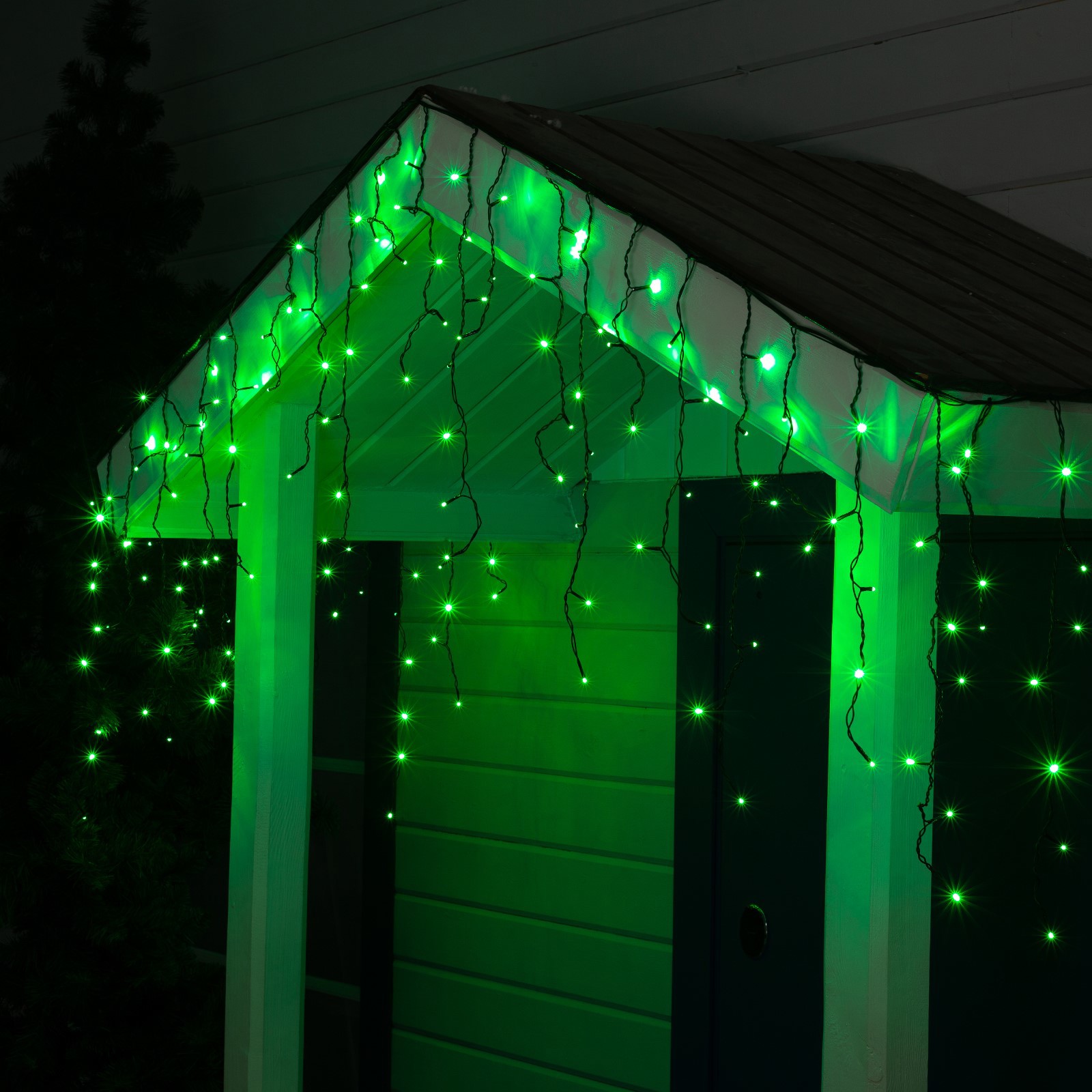 Изображение товара Электрогирлянда наружная Luazon lighting бахрома 3 м 160 LED зеленый