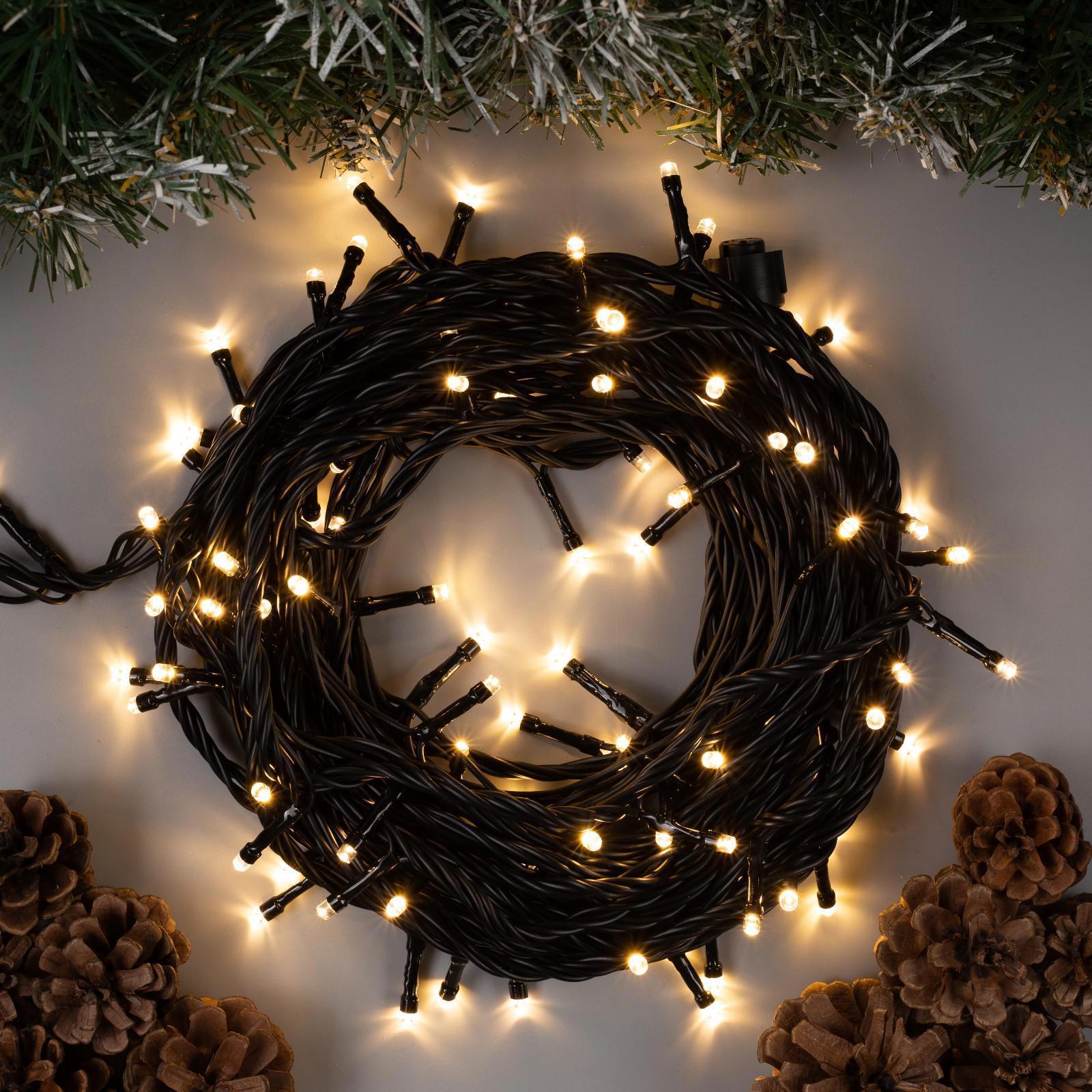 Изображение товара Электрогирлянда наружная Luazon lighting 3584087 10 м 100 LED теплое белое IP44