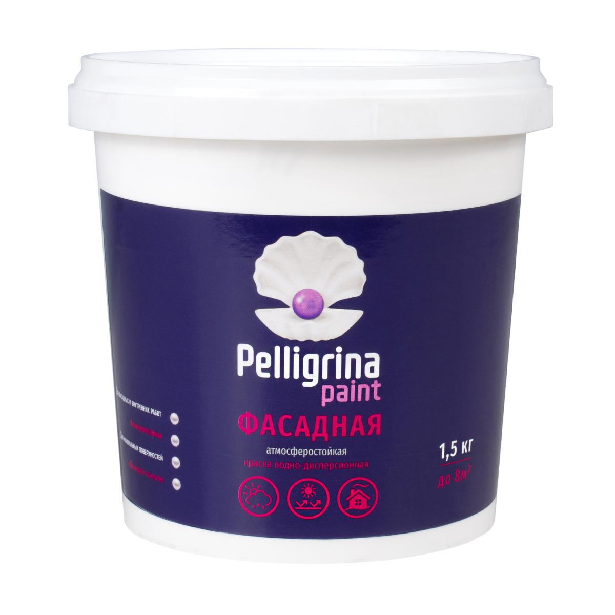 Изображение товара Краска фасадная PELLIGRINA PAINT РР-001 1.5 кг цвет белый