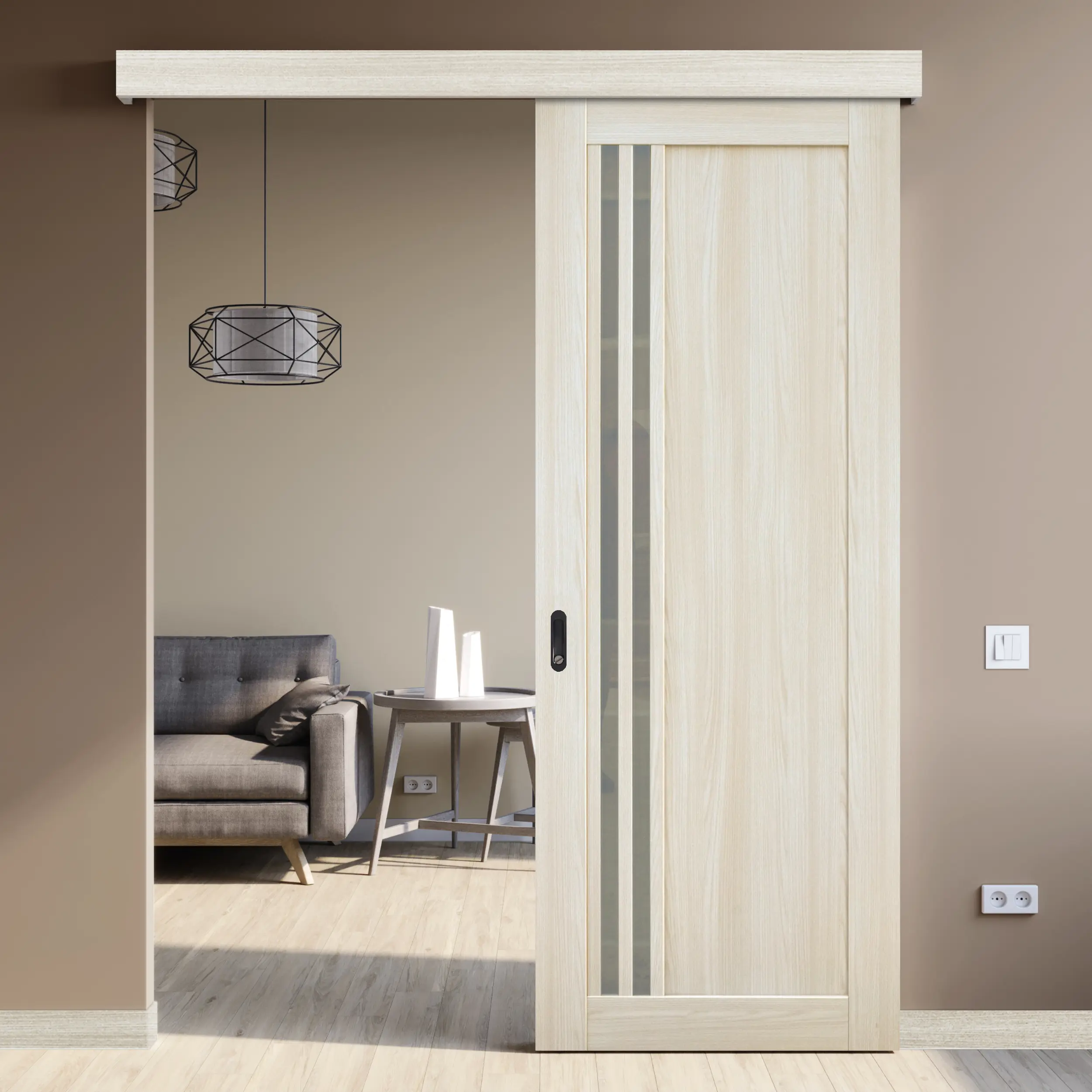 Дверь межкомнатная глухая Artens Дукато 70x200 см Hardflex цвет бора с замком и петлями - 8