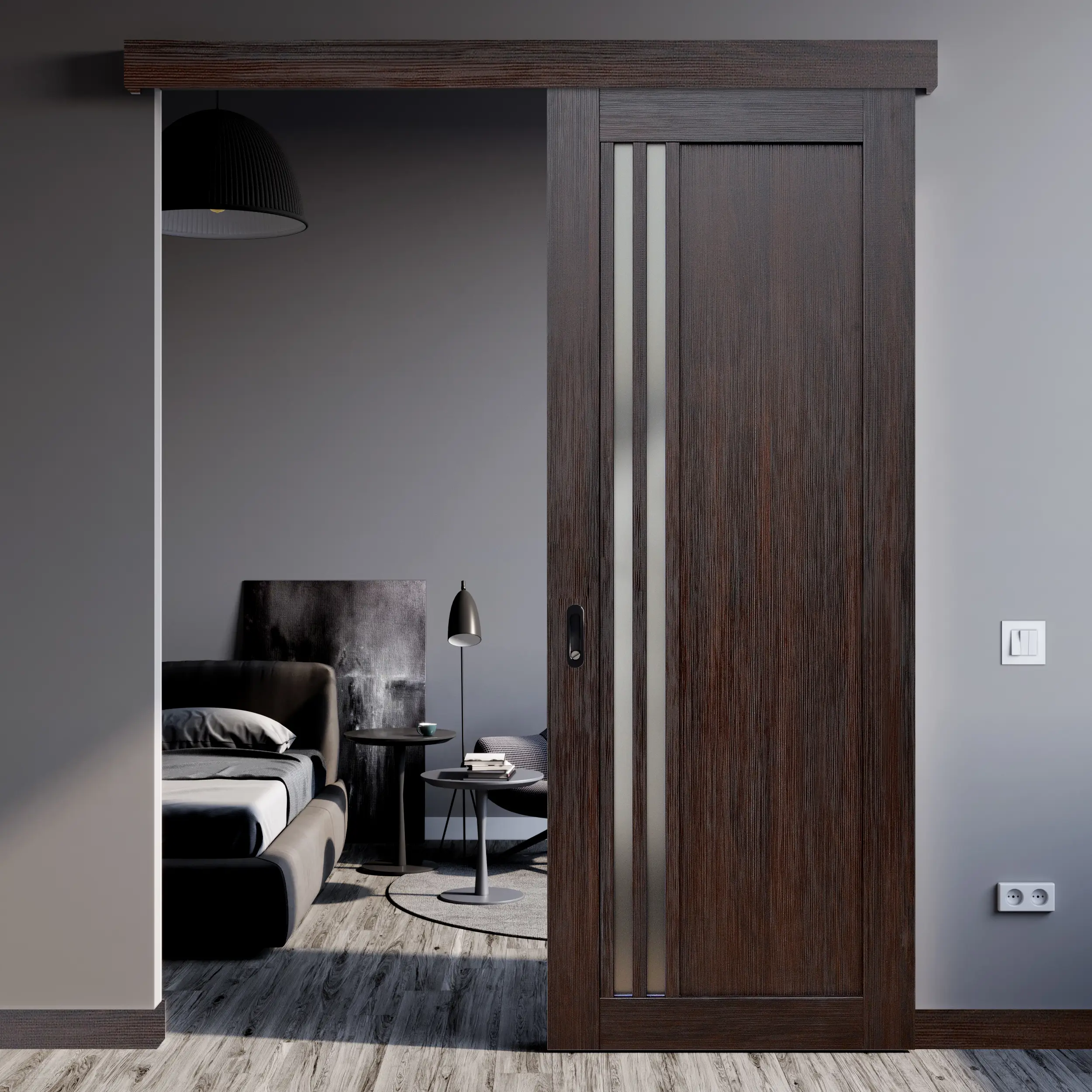 Дверь межкомнатная глухая Artens Дукато 70x200 см Hardflex цвет акация с замком и петлями - 8