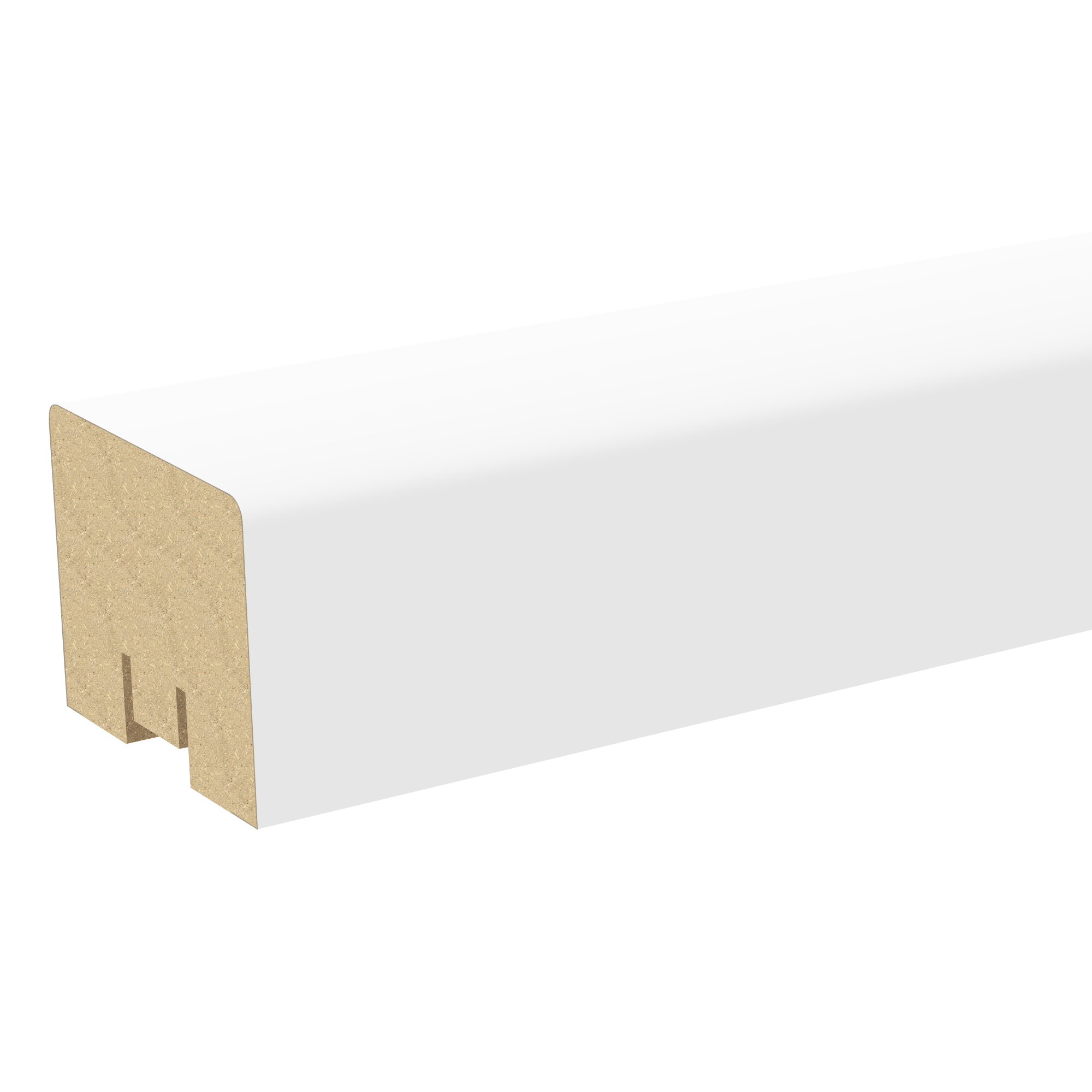 Изображение товара Рейка МДФ 2700x40x30 мм белый эмалит для потолков и стен