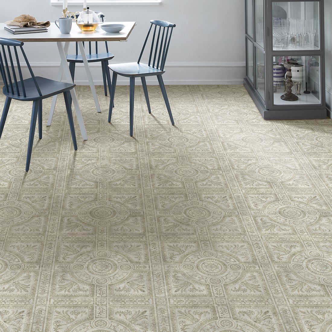 Изображение товара Линолеум Аркадия 21 класс 2 м серый структурированный мозаика Россия