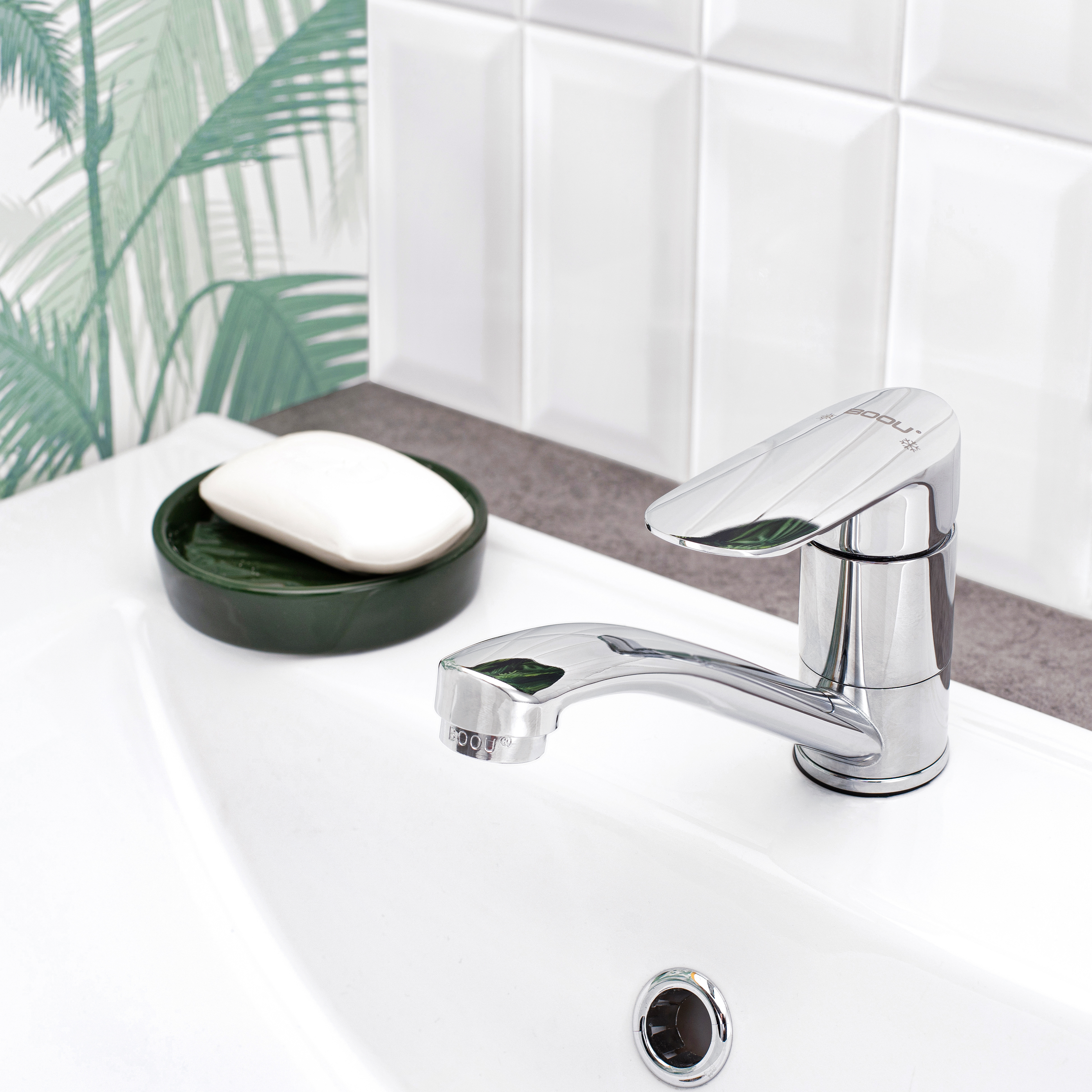 Изображение товара Однорычажный кухонный смеситель Boou B8274-14a хром с керамическим картриджом