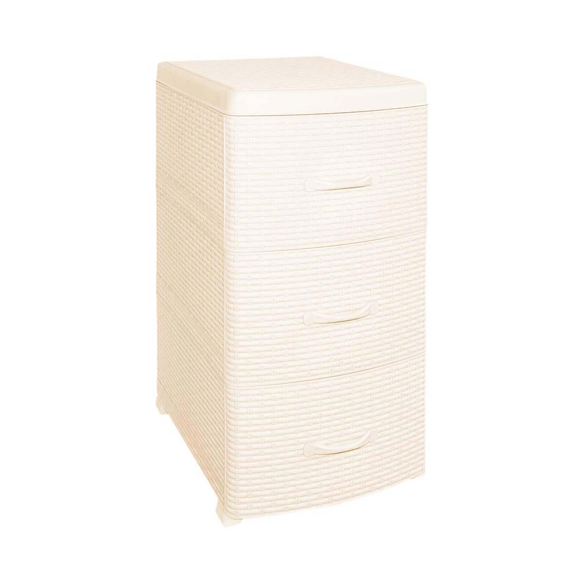 Изображение товара Комод VIOLET Ротанг с 3 ящиками 39x73x47 см бежевый