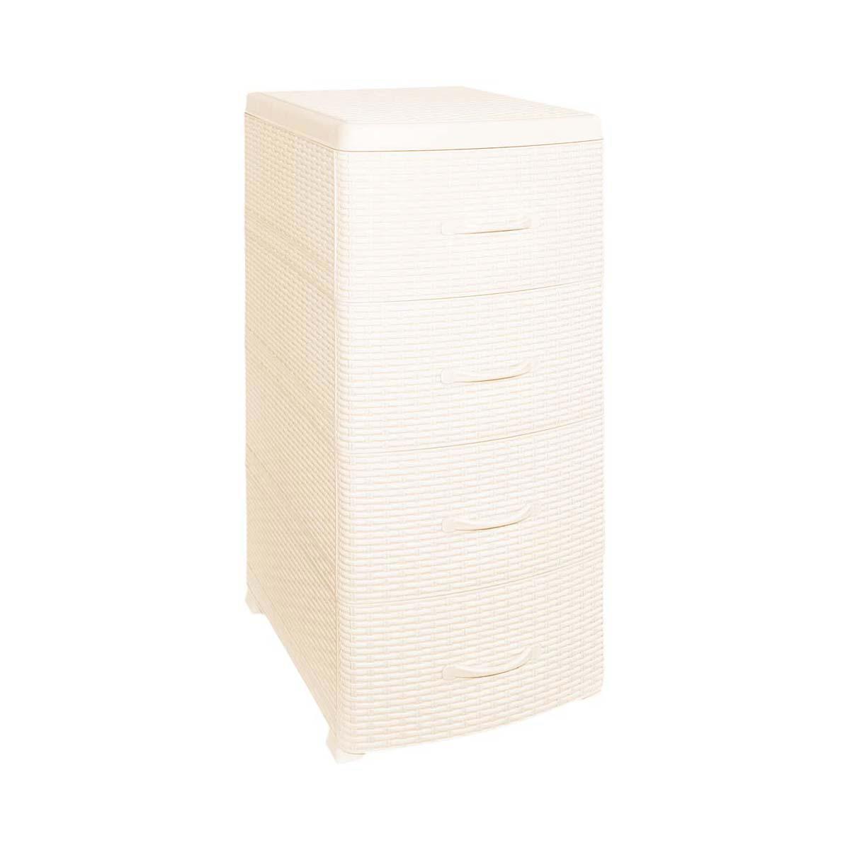 Изображение товара Комод Violet 39x96x47 см 4 ящика цвет слоновая кость