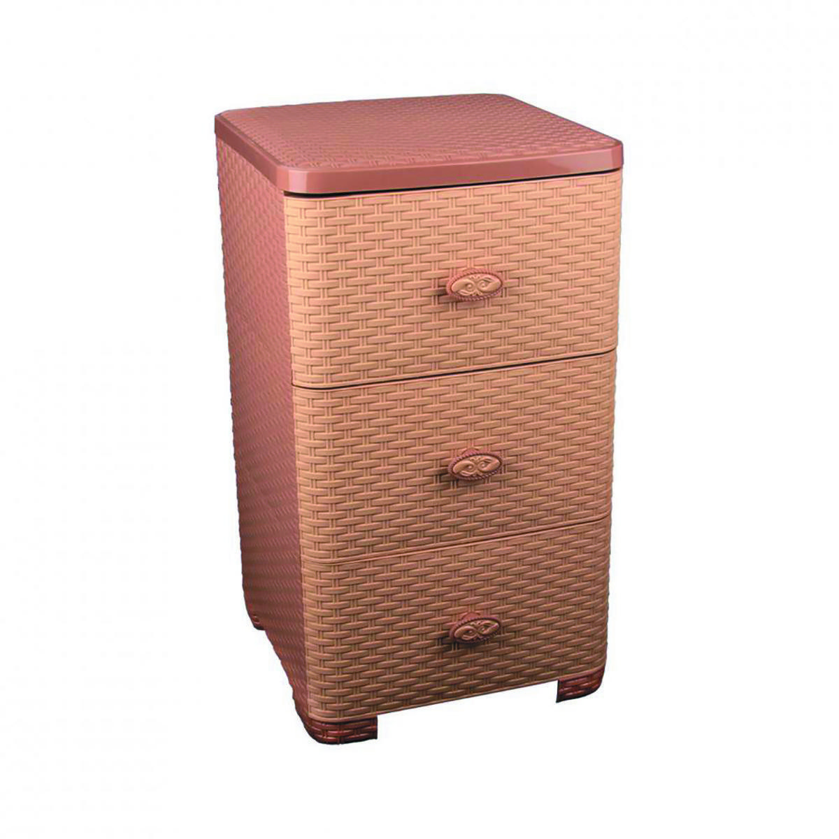 Изображение товара Комод Альтернатива 36x63x37.5 см 3 ящика пластик цвет бежевый 50990