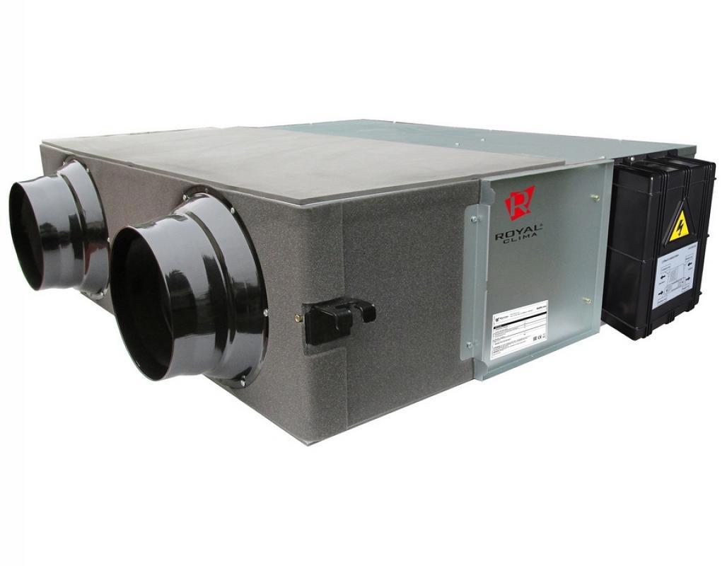 Изображение товара Приточно-вытяжная вентиляционная установка Royal clima RCS-350-U D150 мм 31 дБ 319 м³/ч обратный клапан цвет серый