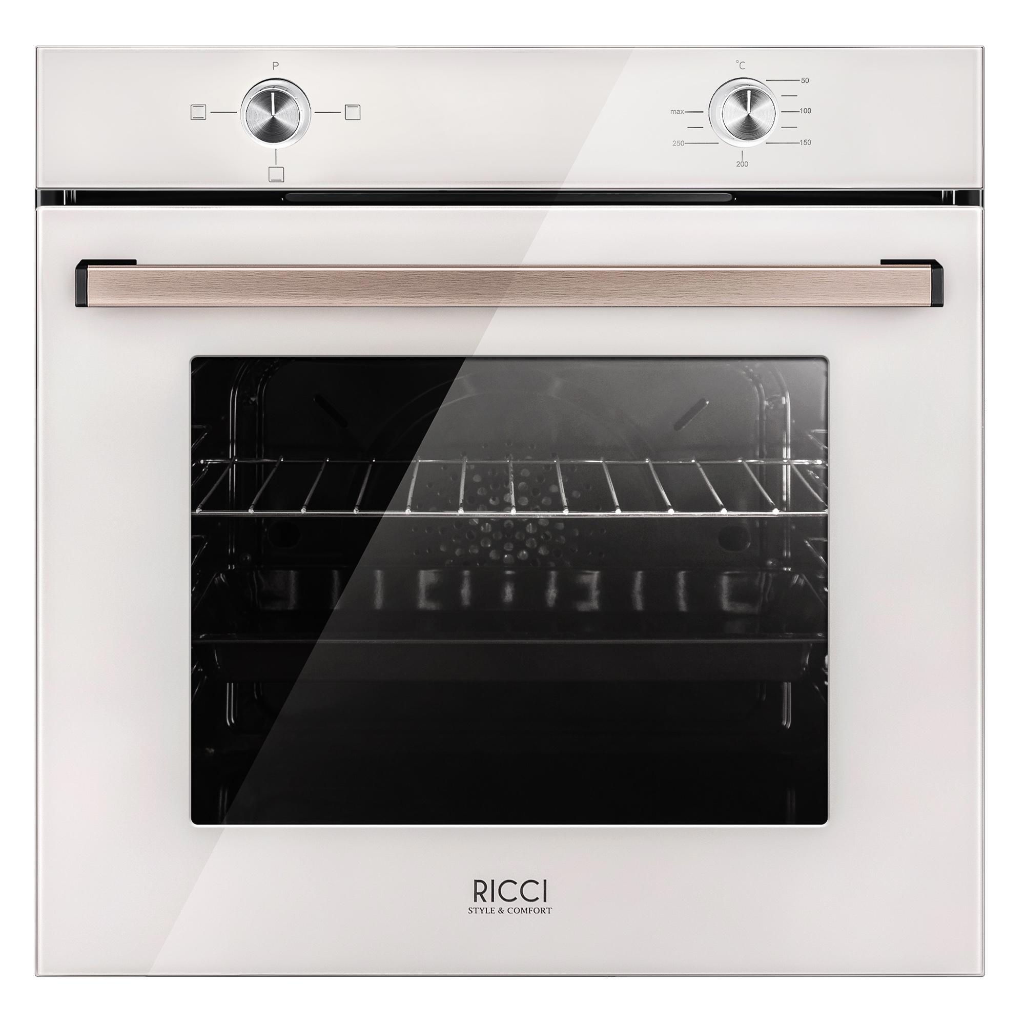 Изображение товара Электрический духовой шкаф 57x59x55 см RICCI REO цвет черный REO-604M-WH