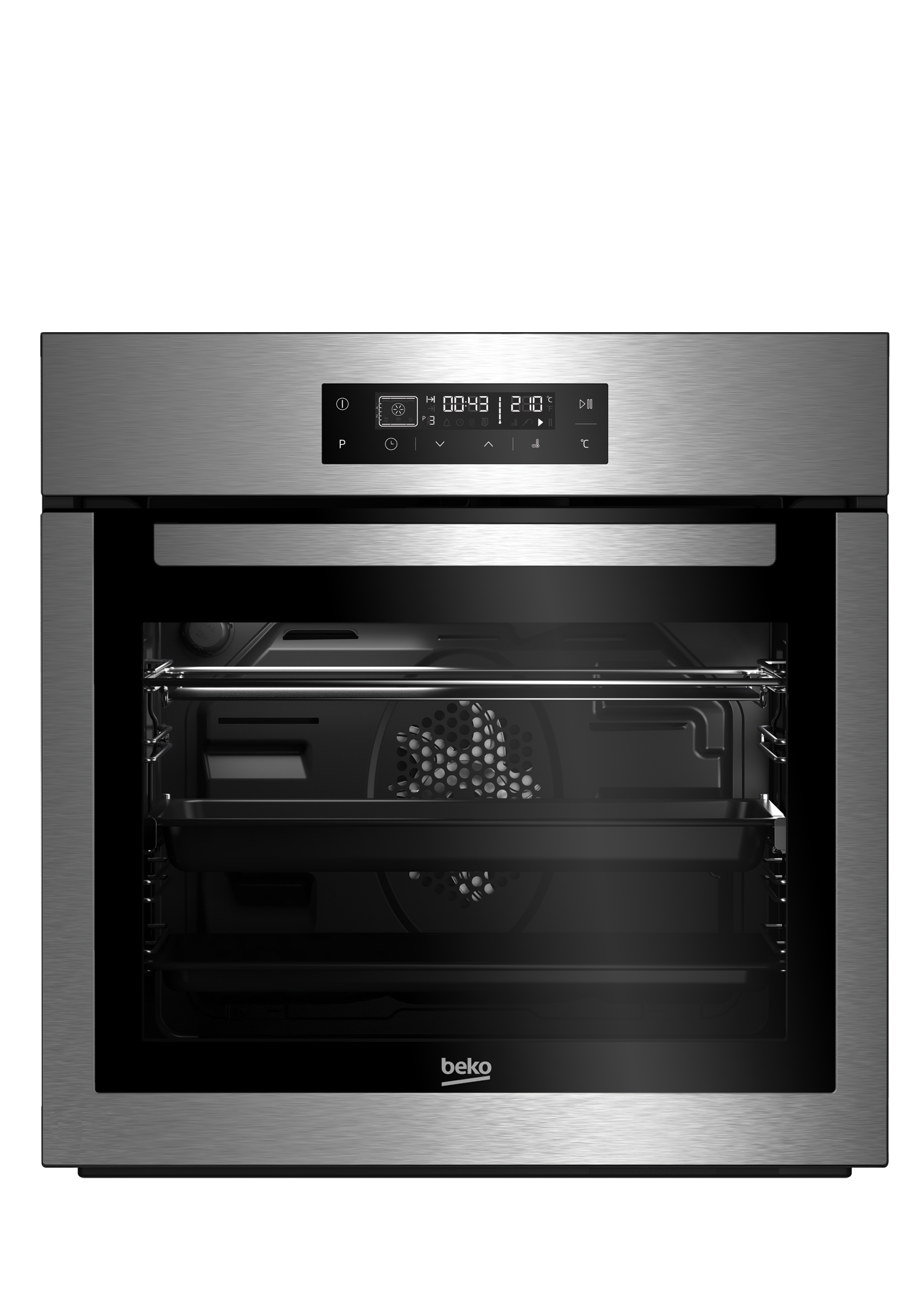 Изображение товара Встраиваемый электрический духовой шкаф BEKO BIM26400XCS серый 12 программ