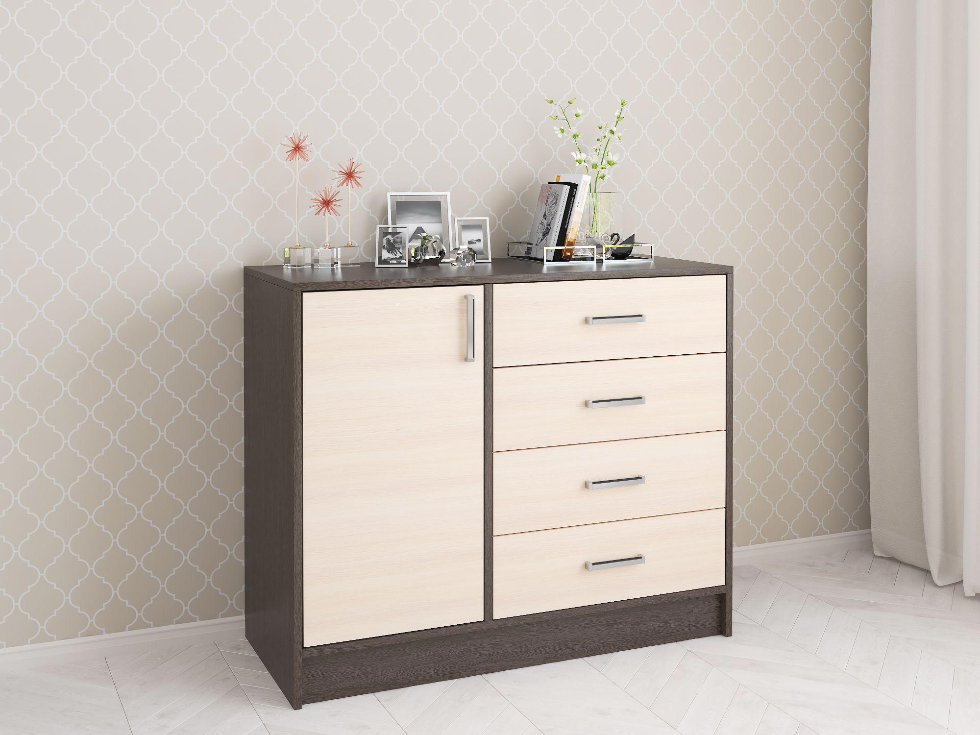 Изображение товара Комод Тэкс Катрин 4 ящика 100x83x43 см ЛДСП современный дизайн