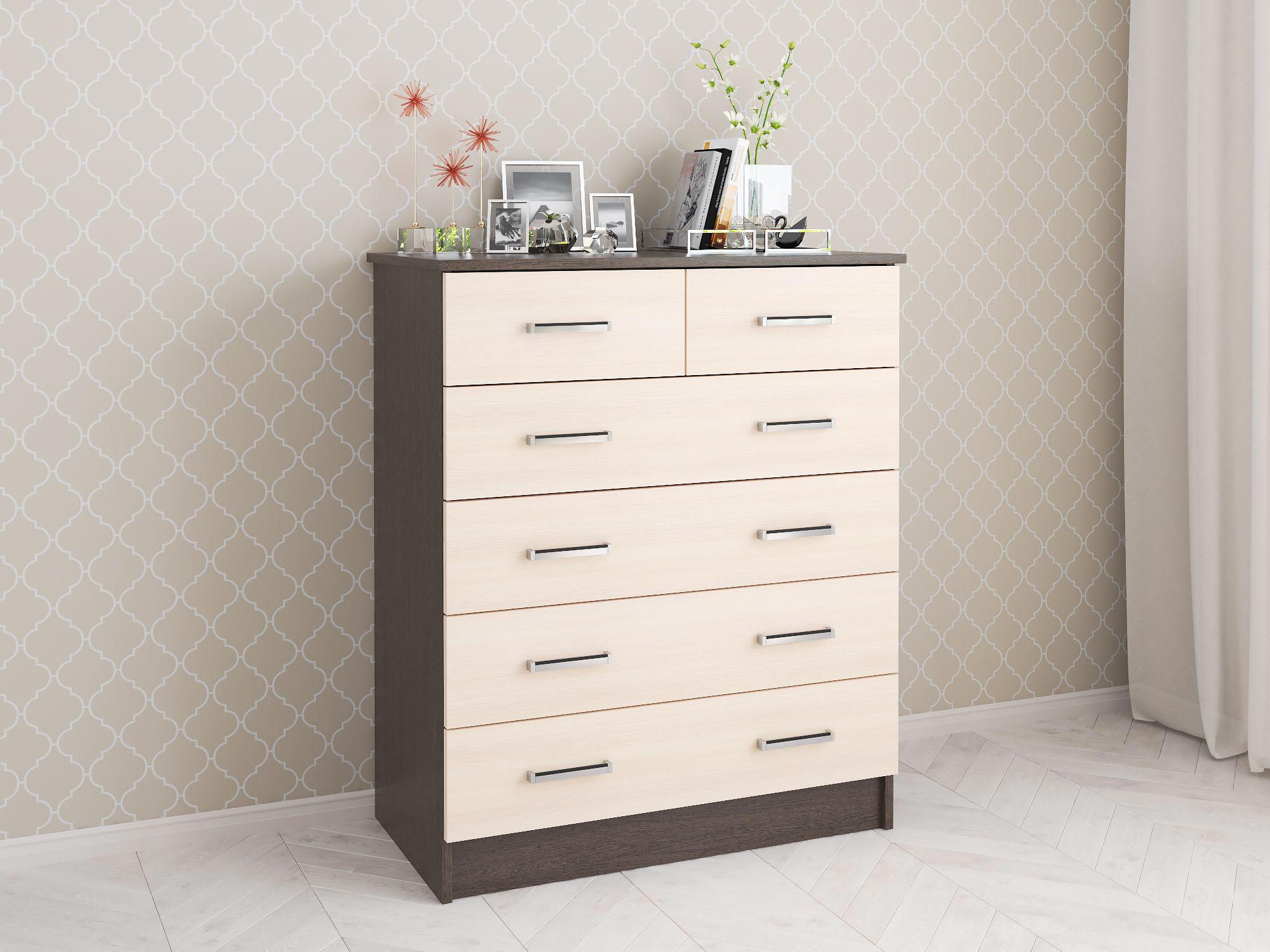 Изображение товара Комод Тэкс 6 ящиков 82x99x43 см ЛДСП цвет венге