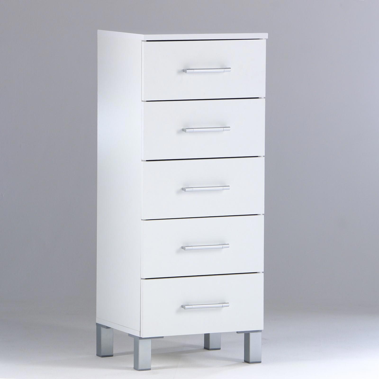 Изображение товара Комод Клик мебель 5 ящика 40x34x98.6 см ЛДСП цвет белый