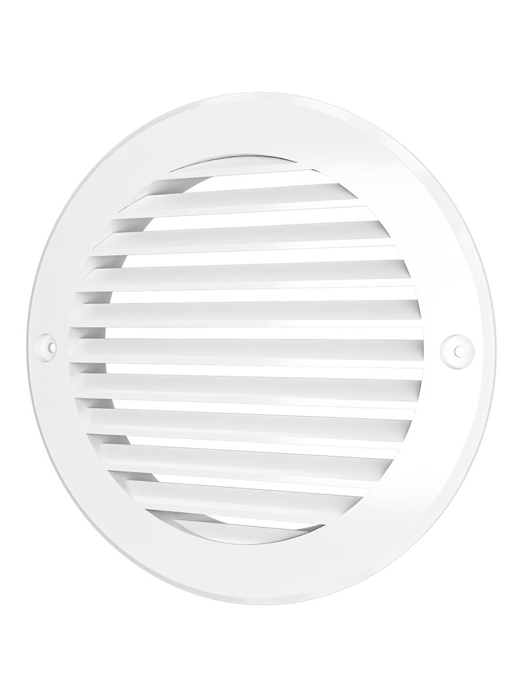 Изображение товара Решётка вентиляционная ERA круглая с фланцем D100 ABS пластик цвет белый