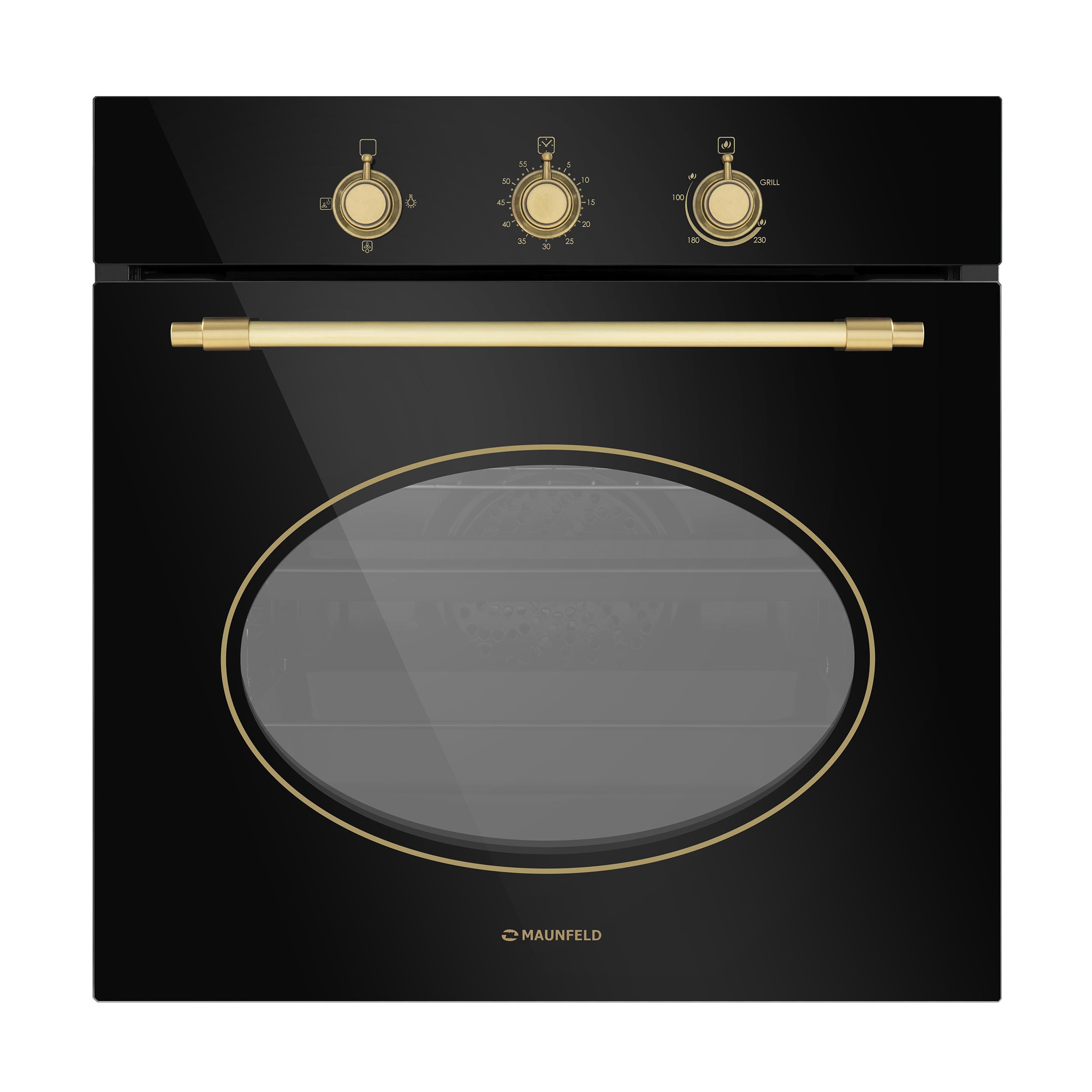 Изображение товара Газовый встраиваемый духовой шкаф Maunfeld MGOGG.673RBG.TM 67 л черный