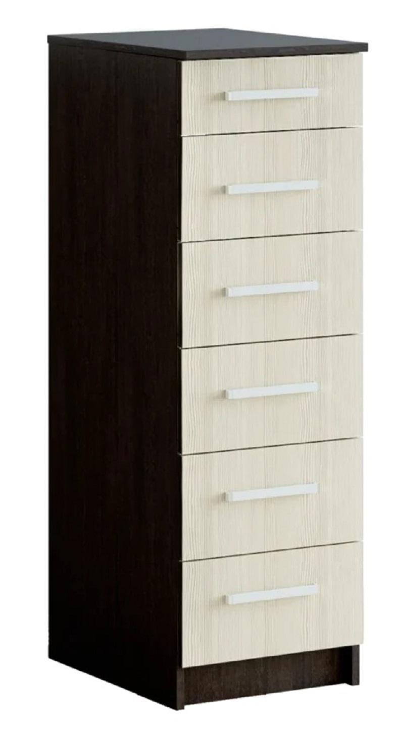 Изображение товара Комод Бтс 6 ящиков 40x50x120 см ЛДСП цвет венге