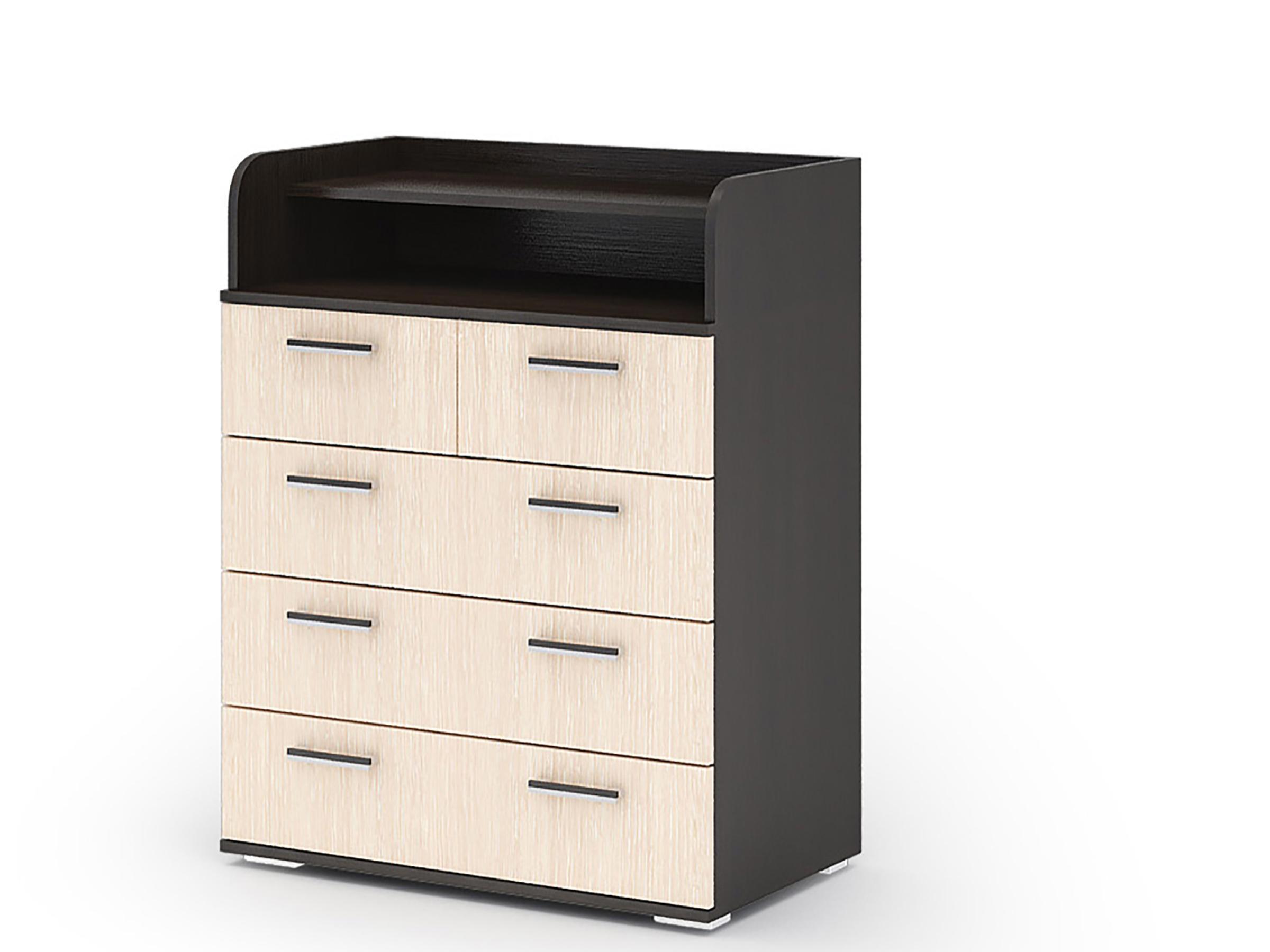 Изображение товара Комод Стендмебель №1 5 ящиков 80x46x102 см ЛДСП цвет венге