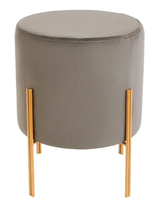 Пуф бархат серый 34x40 см