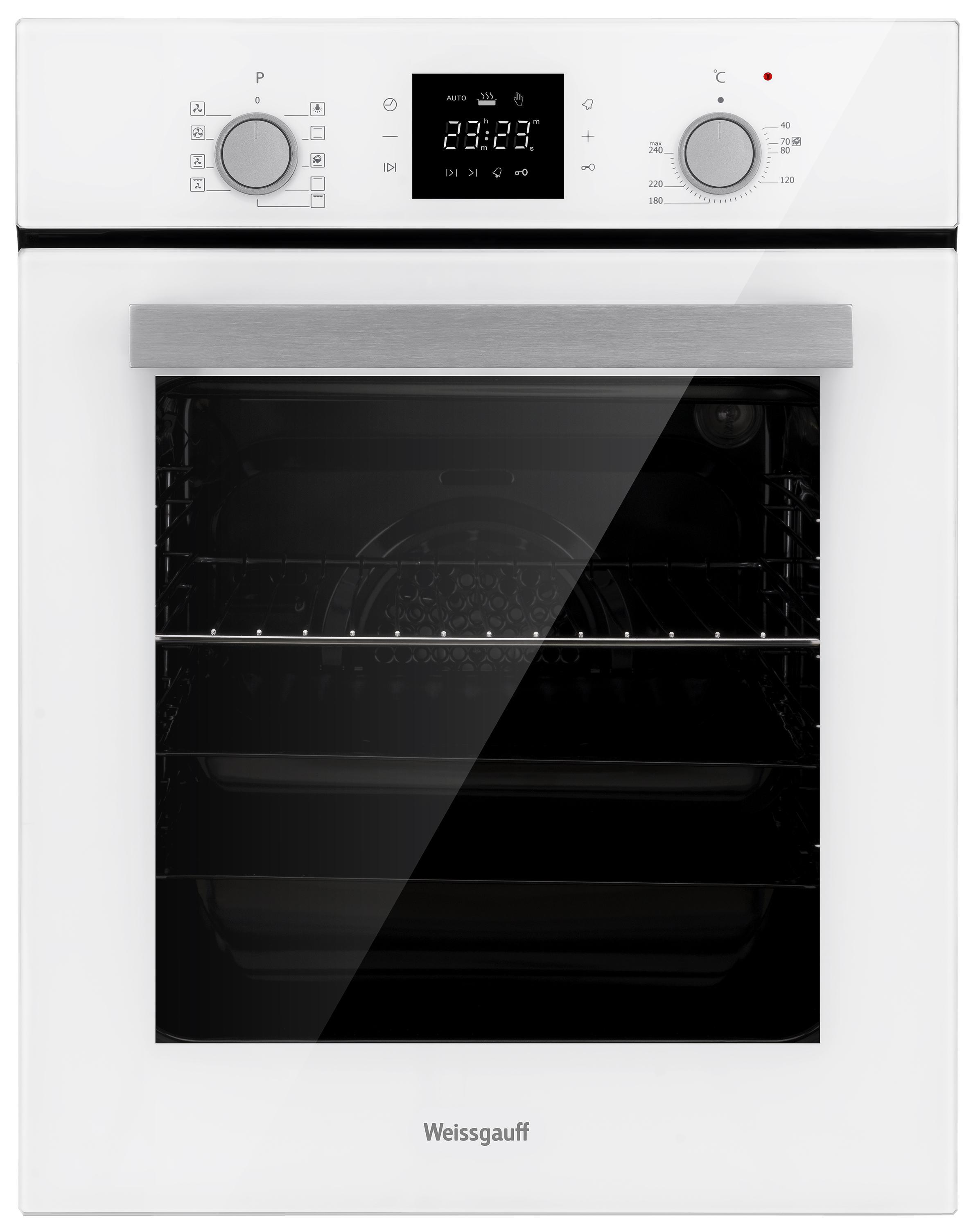 Изображение товара Электрический встраиваемый духовой шкаф Weissgauff Eos 459 PDW 45x59.6 см белый