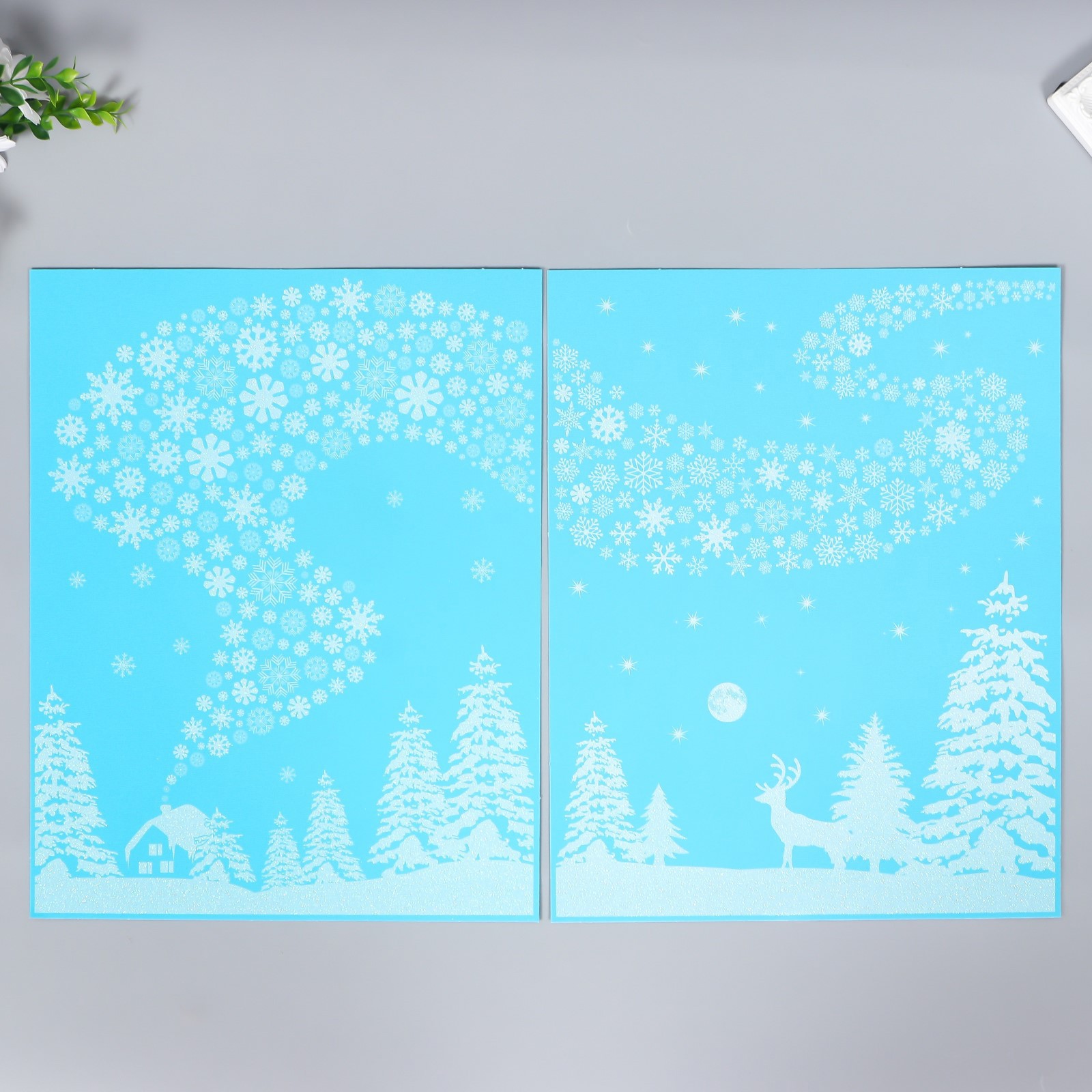 Изображение товара Наклейка Divino Зимняя история 38 см х 30 см