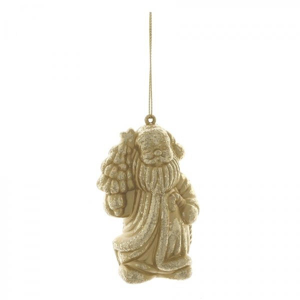 Изображение товара Елочная игрушка Санта 10 см жёлтый/золотой