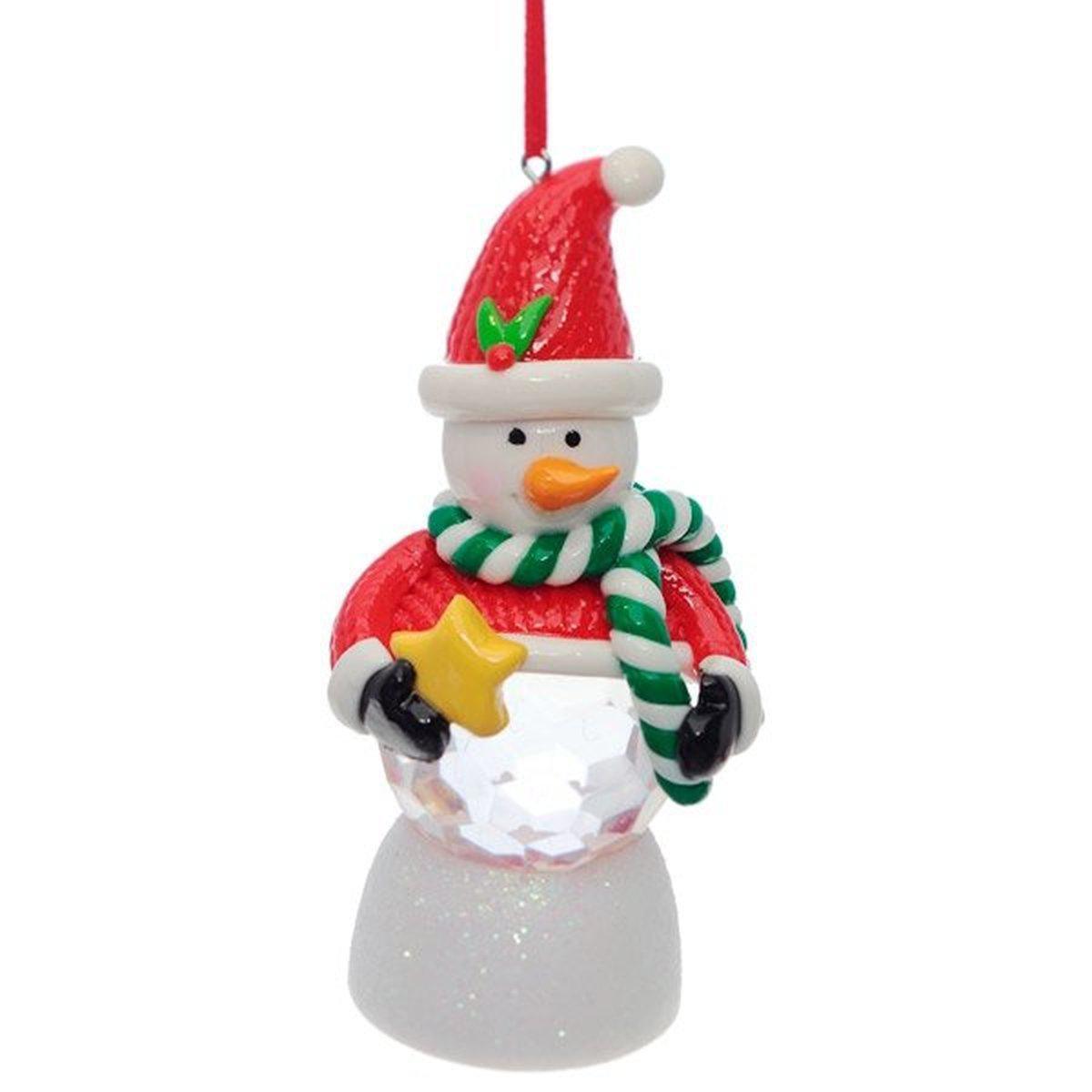 Изображение товара Елочная игрушка Снеговик 602755 10.5 см х 4 см красный