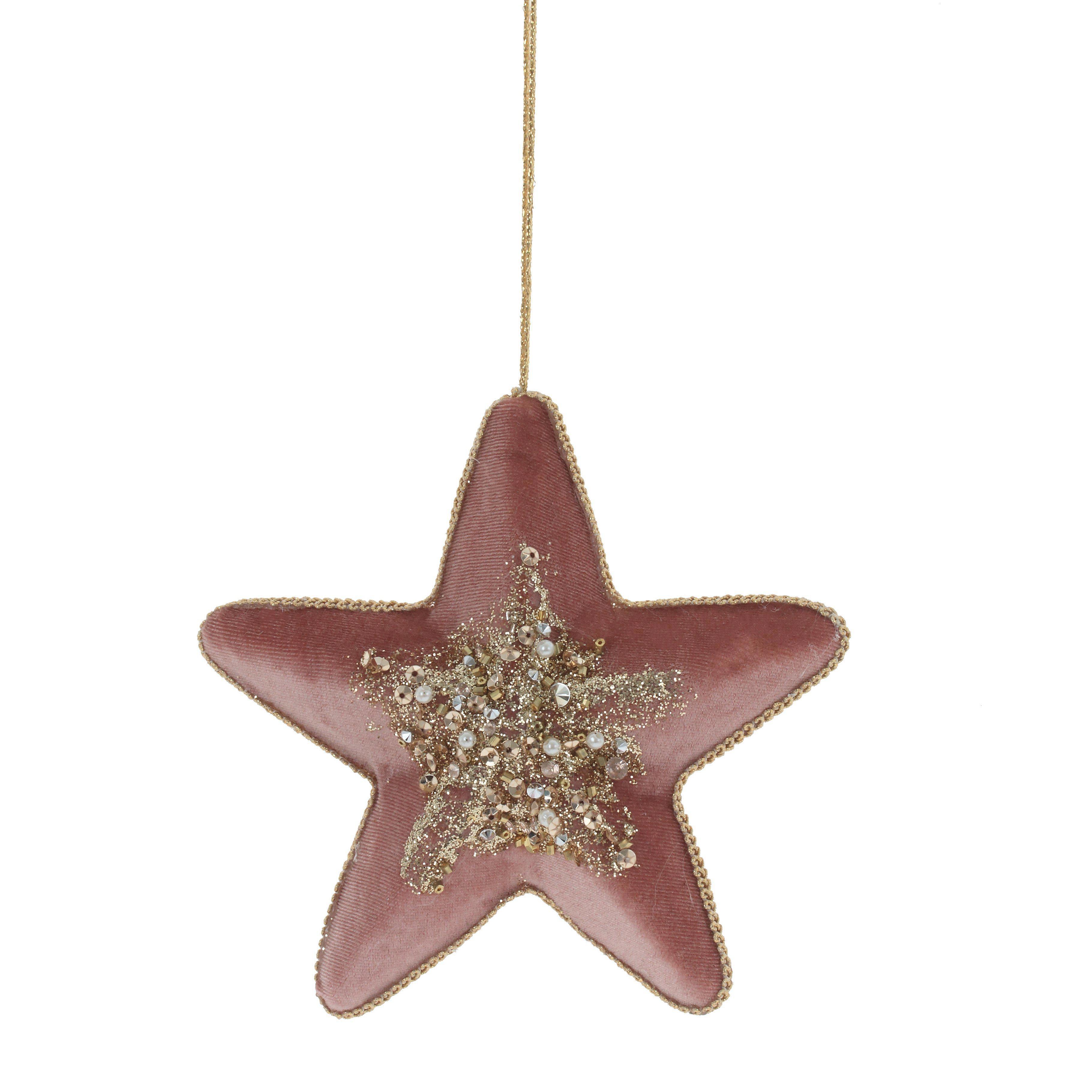 Изображение товара Елочная игрушка Звезда 761533 15 см х 5 см розовый