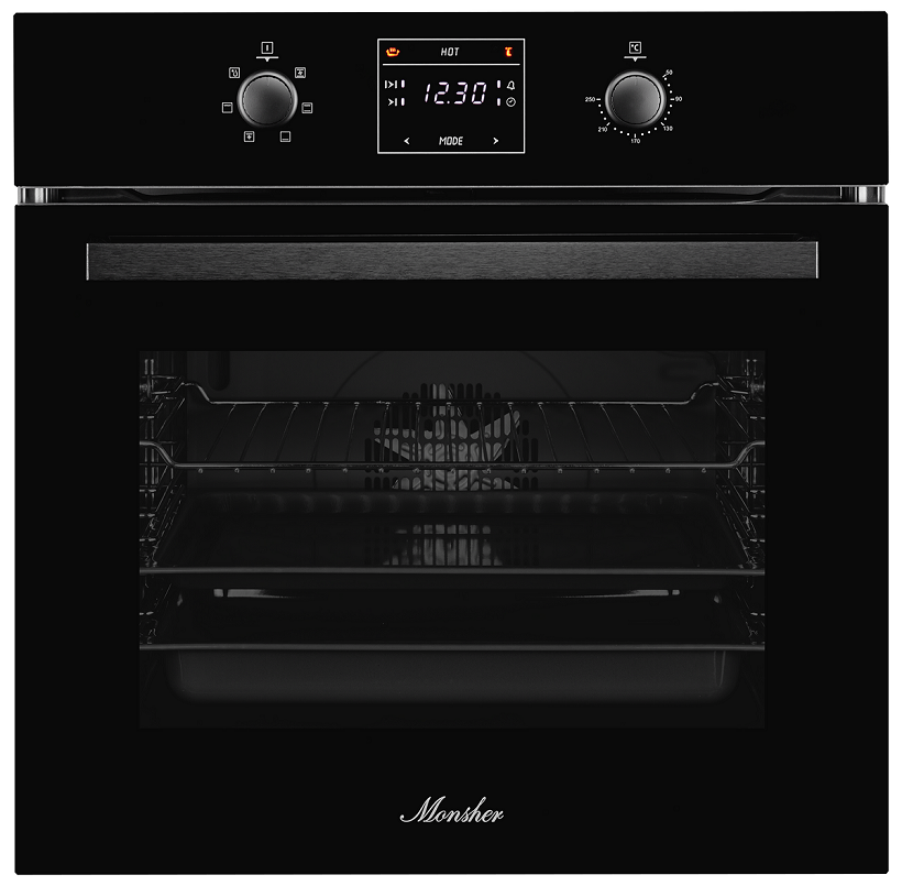 Изображение товара Электрический духовой шкаф Monsher Moe 6061 black 59.5x59.5x54 см цвет черный