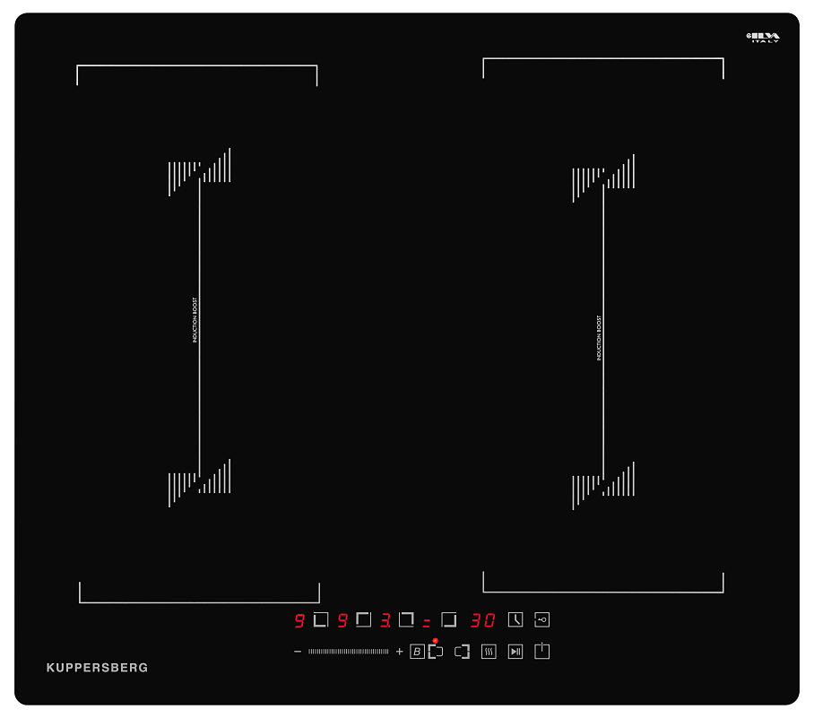 Изображение товара Индукционная варочная панель Kuppersberg 6380 ICS 627 59 см 4 конфорки цвет черный