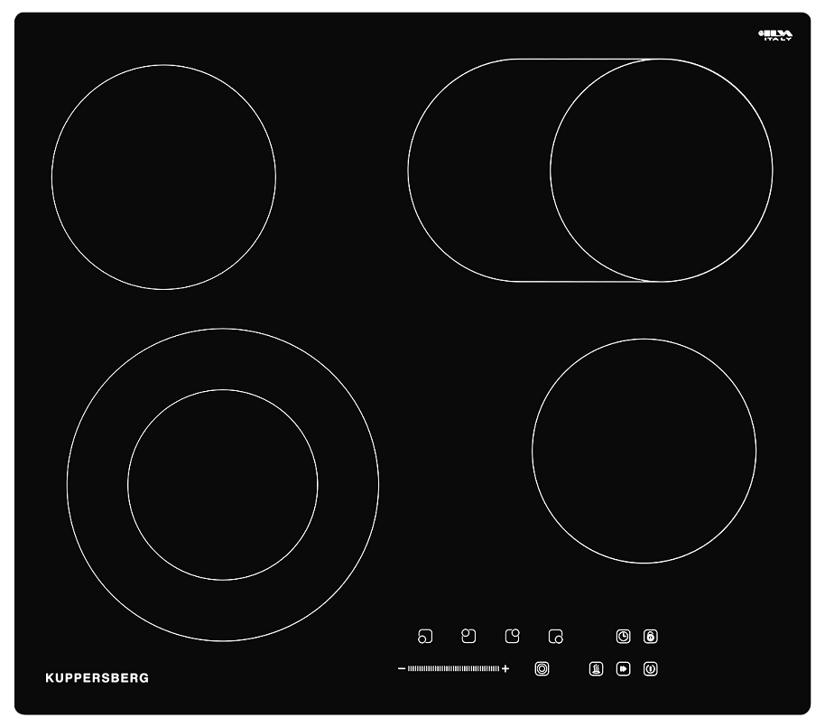 Изображение товара Электрическая варочная панель KUPPERSBERG ECS 627 4 конфорки 59 см черная