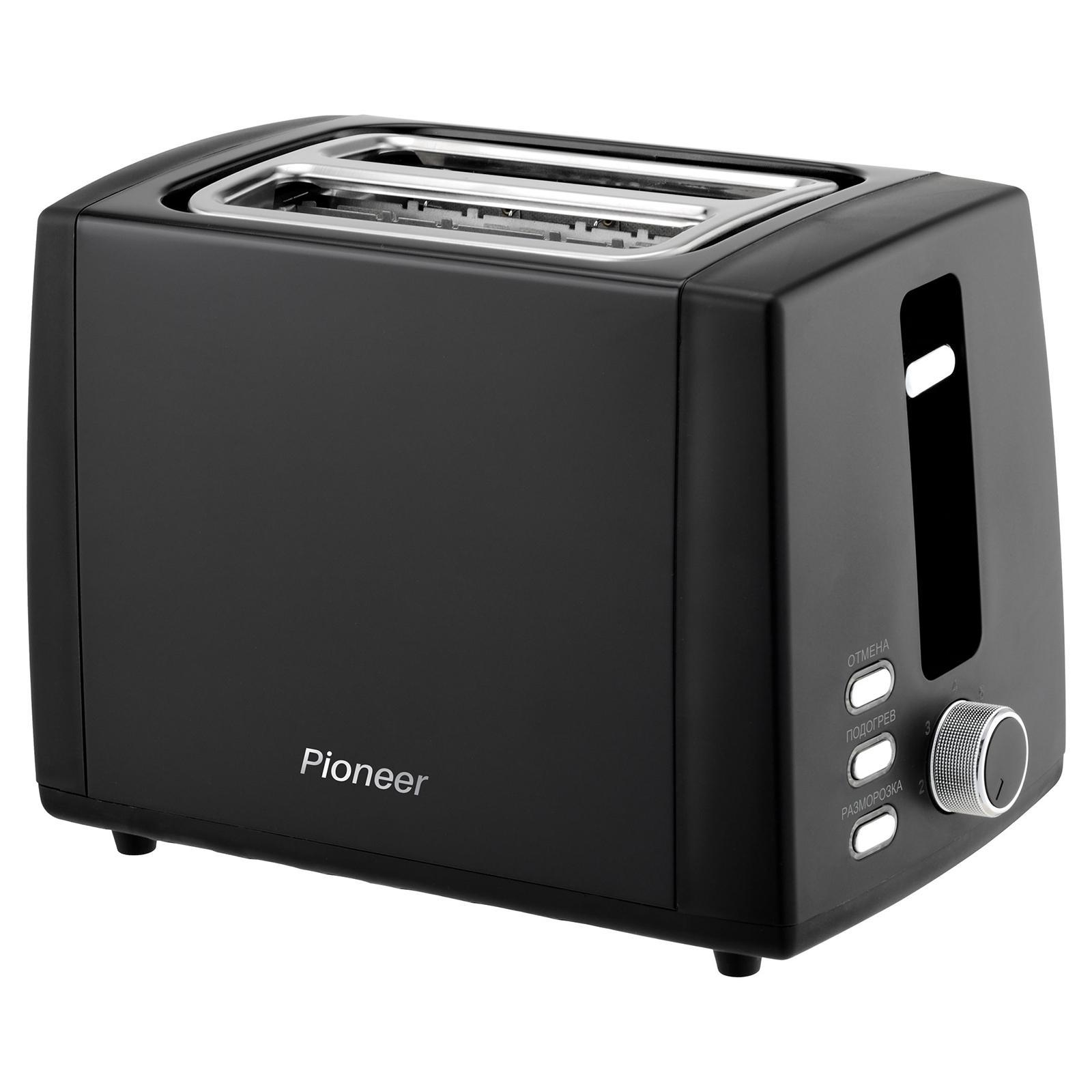 Изображение товара Тостер Pioneer TS155 черный 2 тоста мощность 930 Вт автоматическое отключение