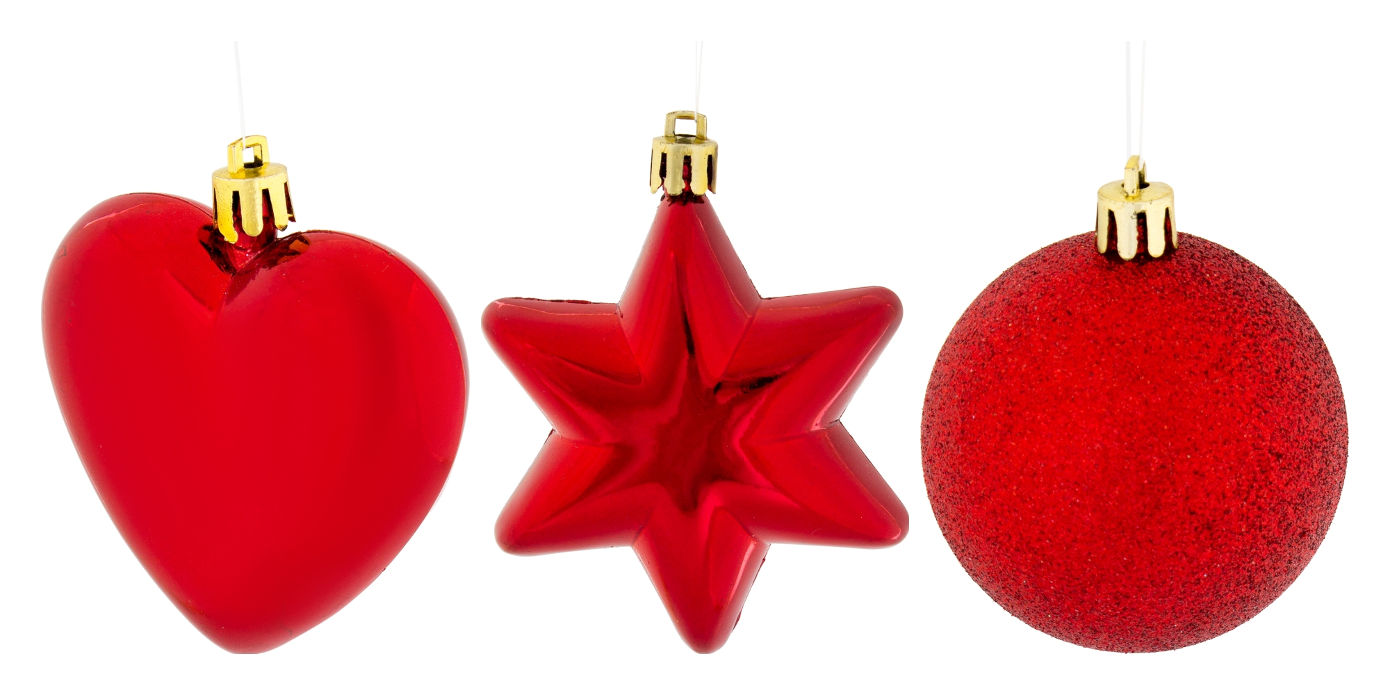 Изображение товара Набор ёлочных шаров, 6 см, цвет красный, 3 шт.