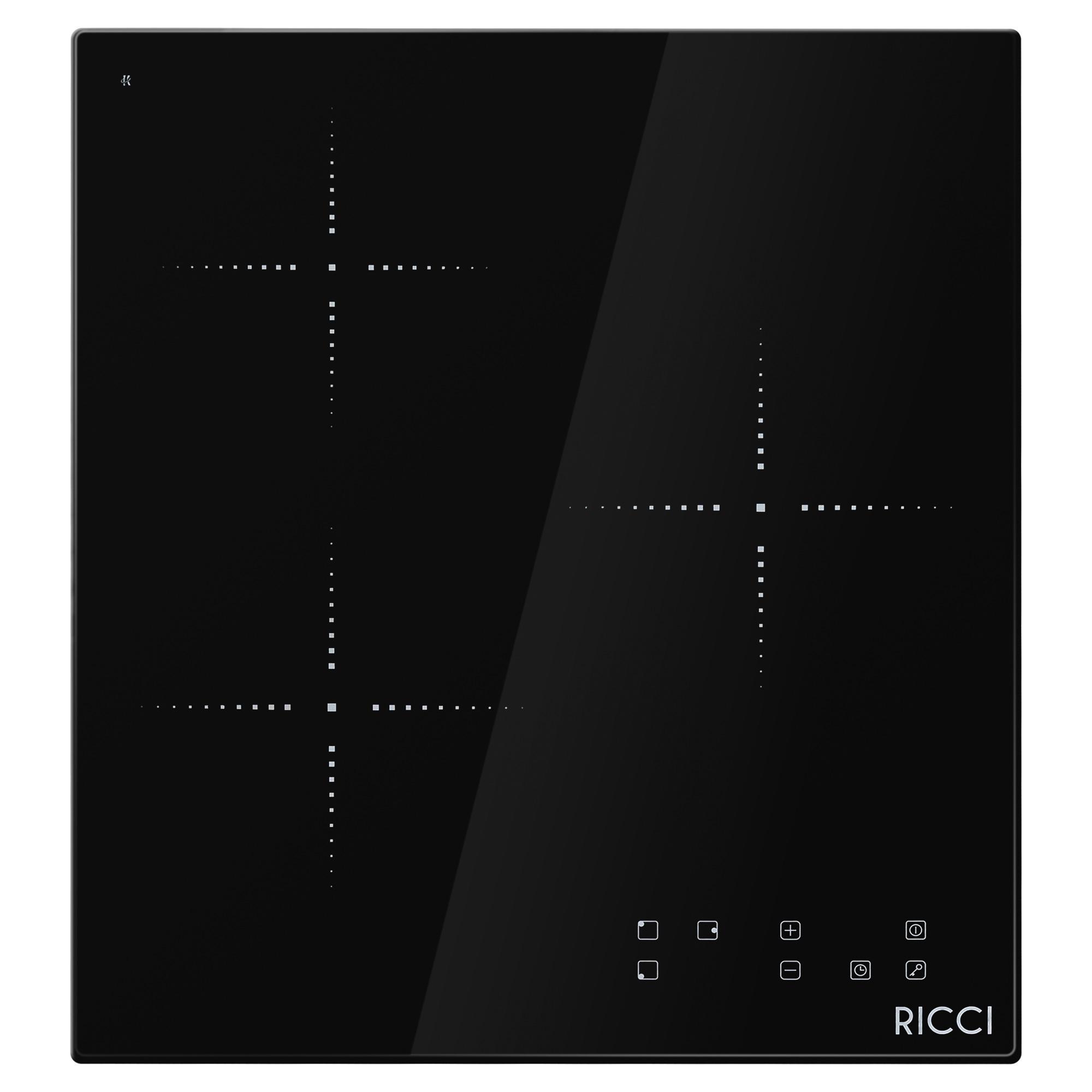 Изображение товара Электрическая варочная панель Ricci KS-C35403B 3 конфорки индукционная черная