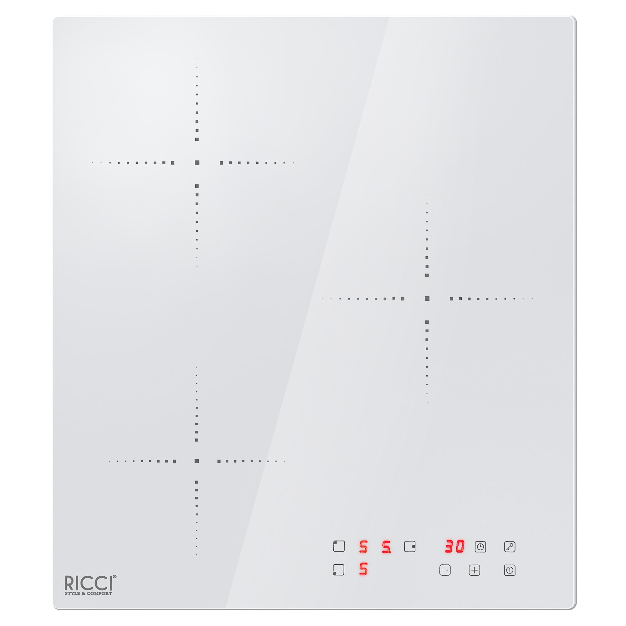 Изображение товара Электрическая варочная панель Ricci DCL-B35401W 3 конфорки индукционная черная